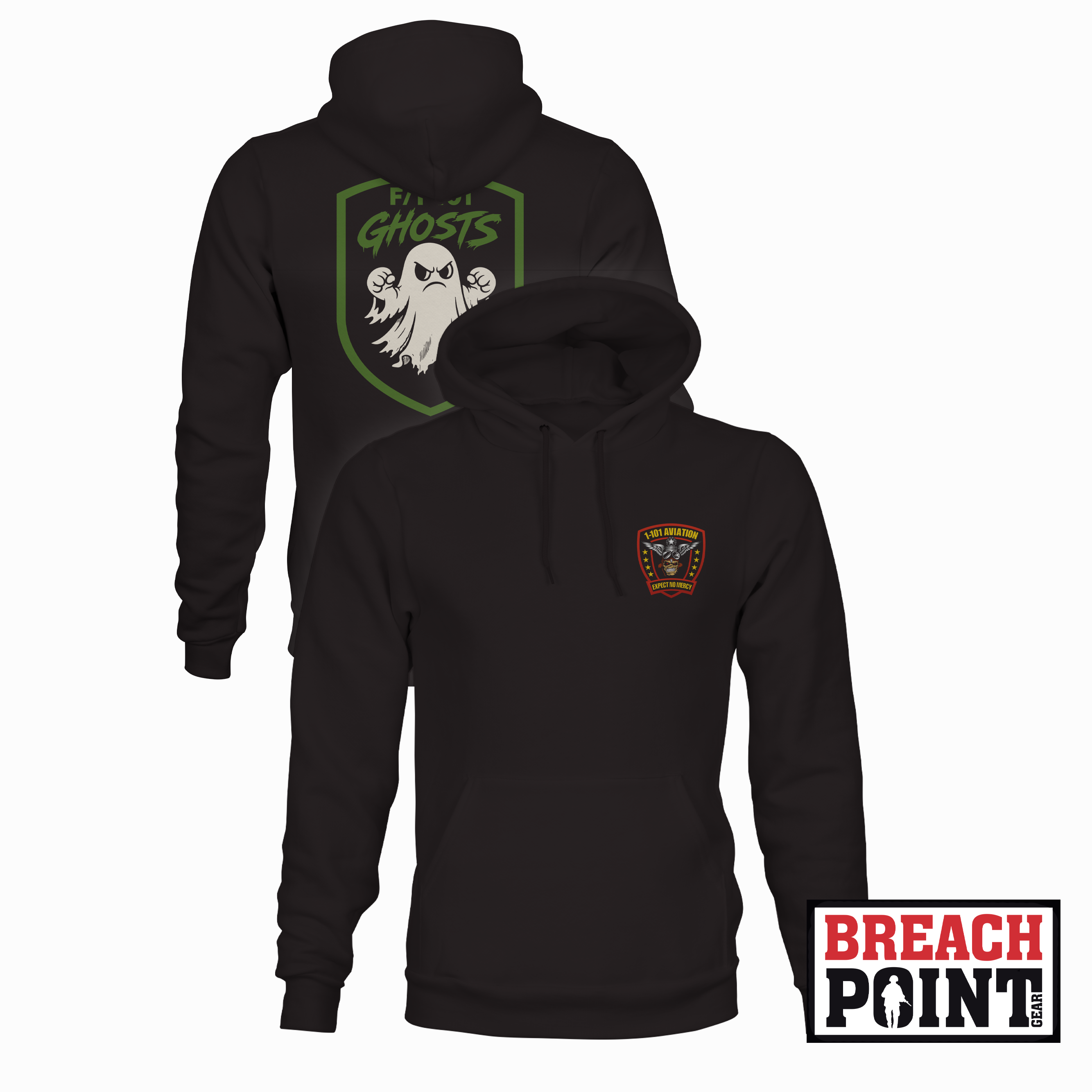 "GHOSTS" F/1-101st Combat Aviation Battalion - Hoodie (B138-3)