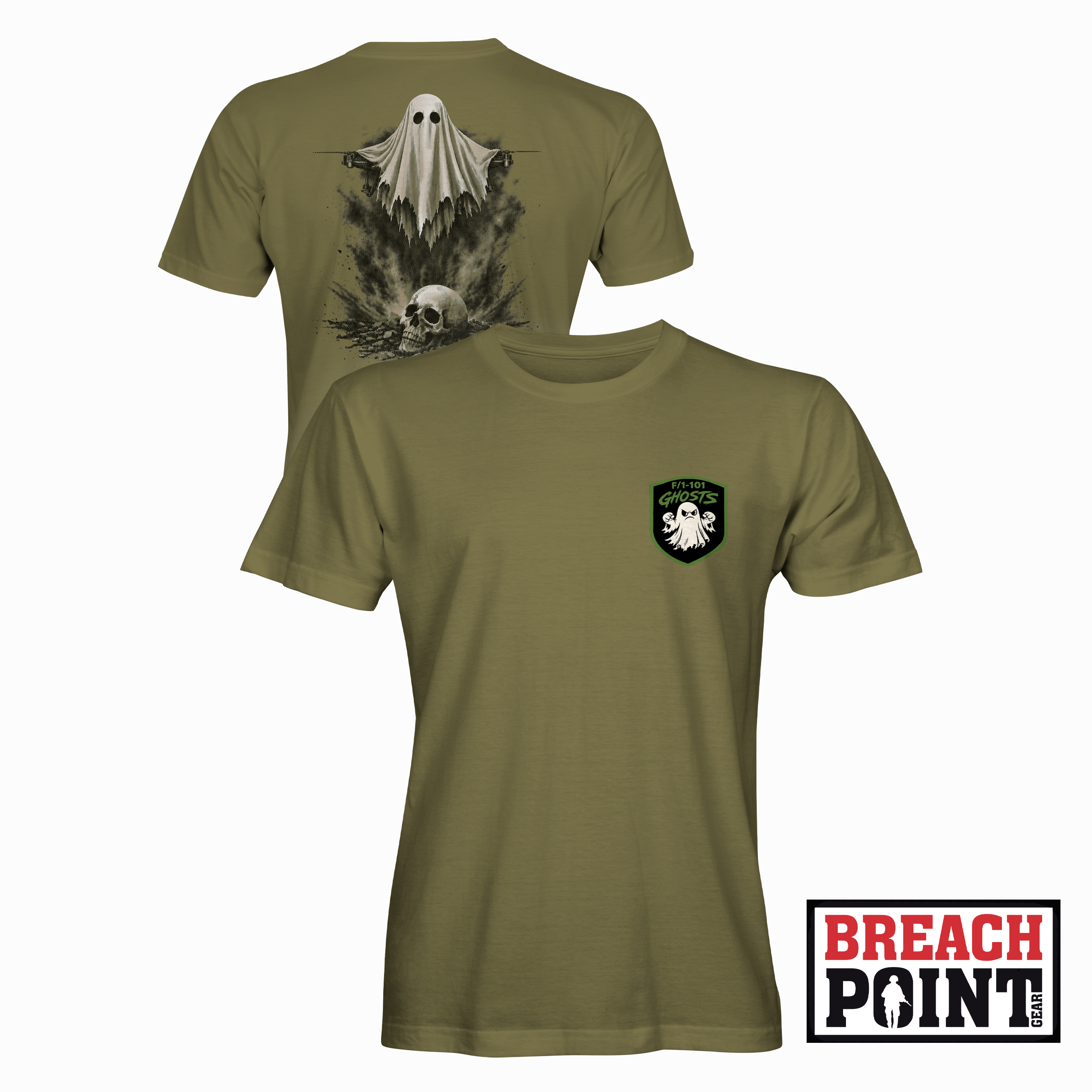 "GHOSTS" F/1-101st Combat Aviation Battalion - Military Tee (B138-2)