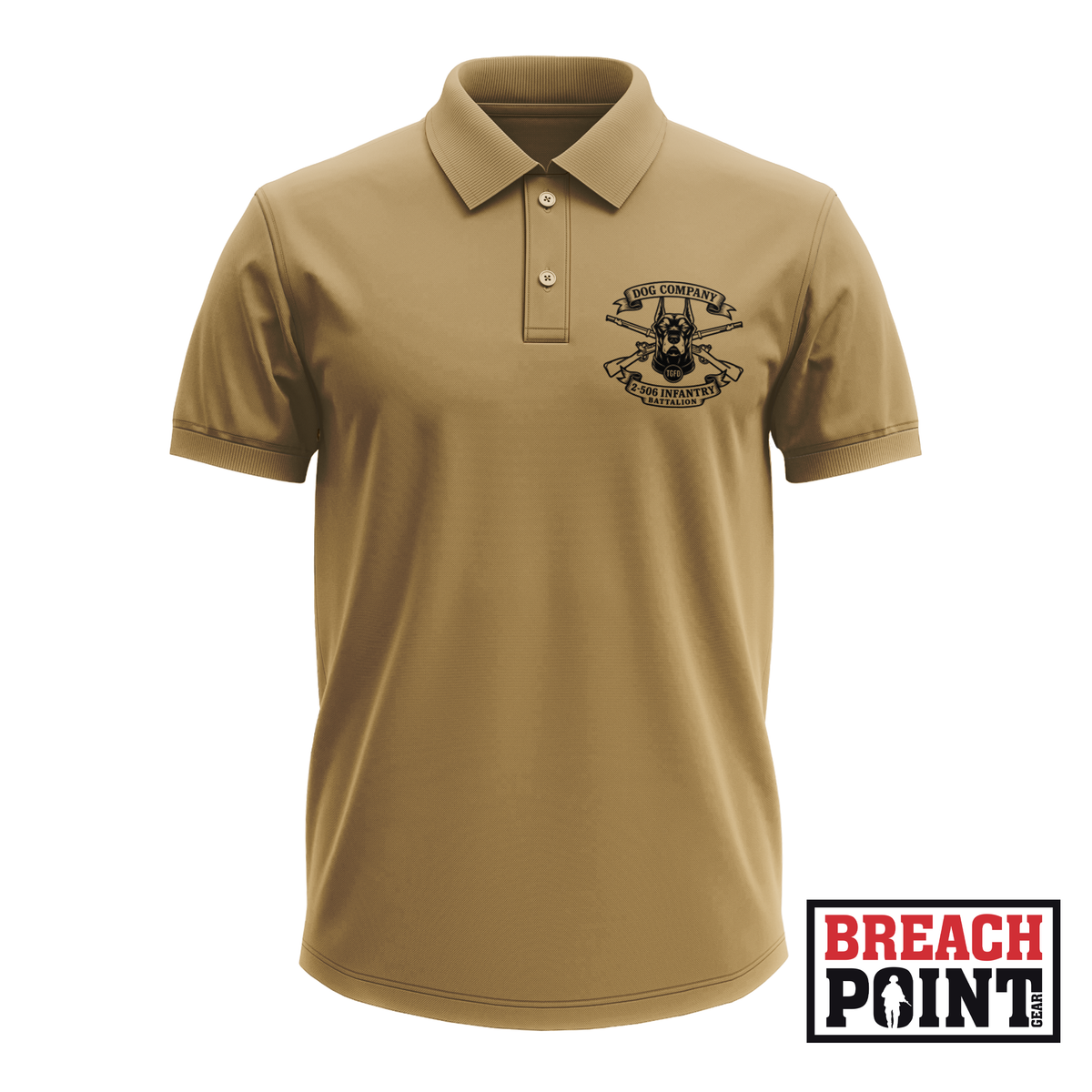 "DOG" B/2-506th Infantry Regiment - Polo (B166-4)
