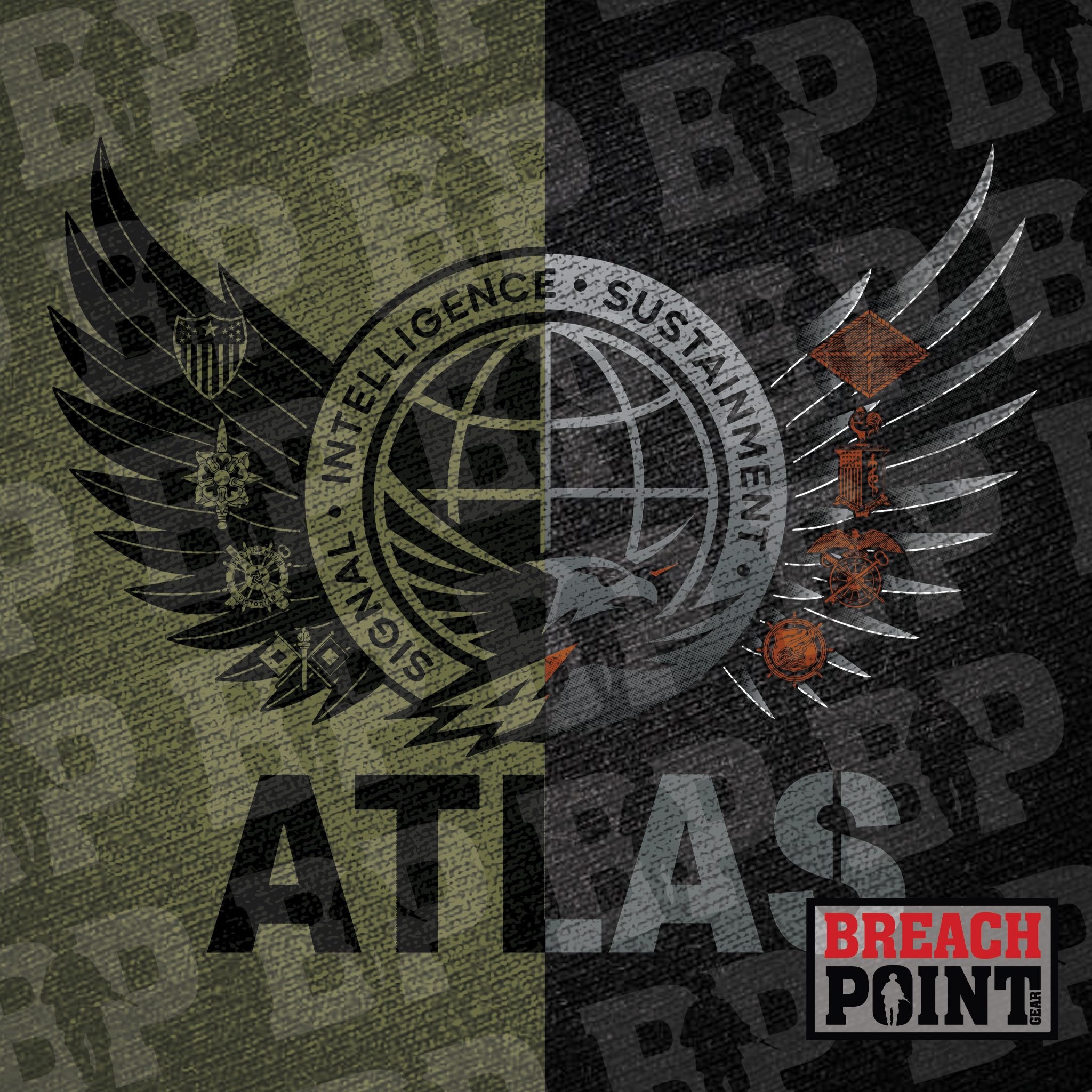 "ATLAS" SIS/Headquarters and Headquarters Battalion, 101st Airborne Division - Sweatshirt (B86-2)