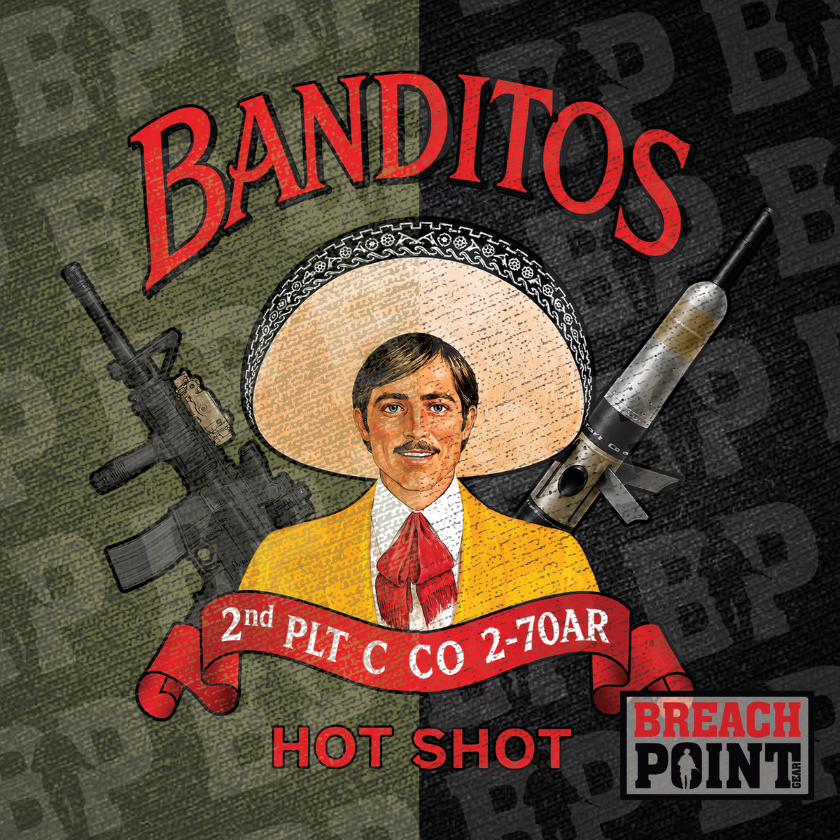 "BANDITOS" 2/C/2-70th Armored Regiment - Military Tee (B171-5)