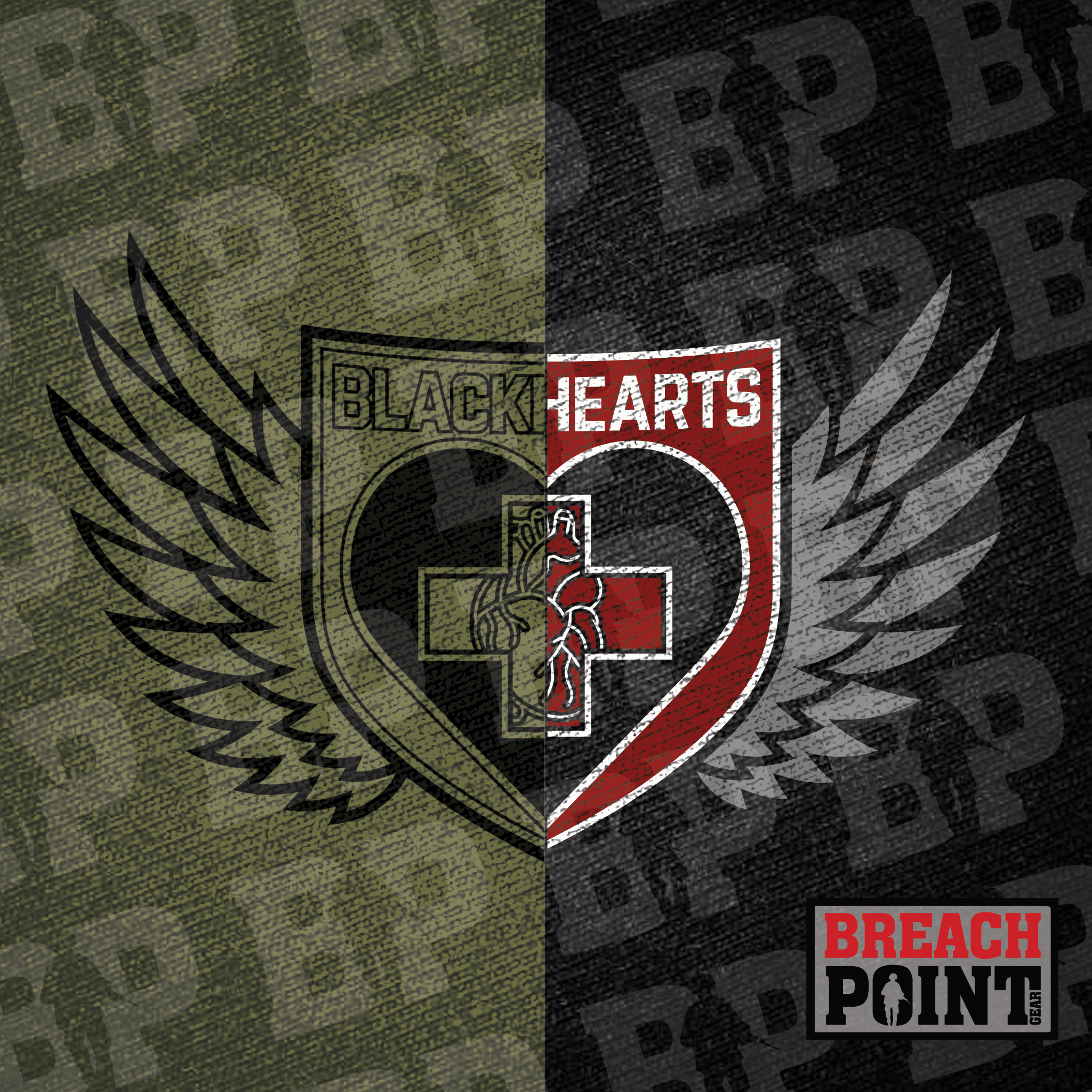 "BLACKHEARTS" B/526th Light Support Battalion - Military Tee (B141)