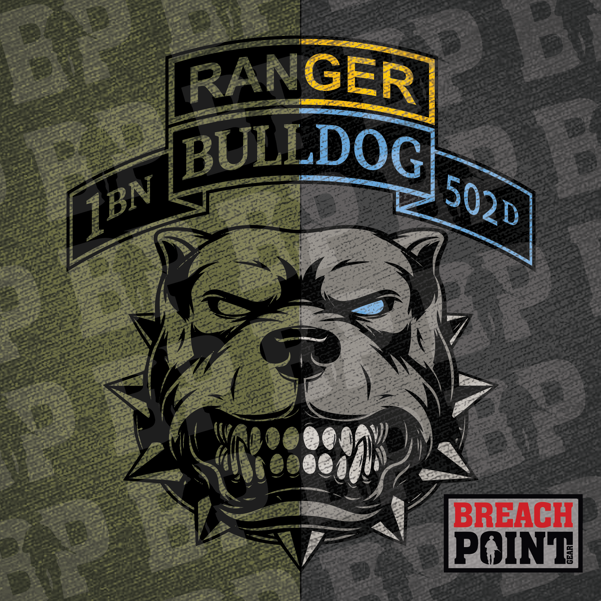 "BULLDOG" B/1-502nd Infantry Regiment - Military Tee (B133-2)