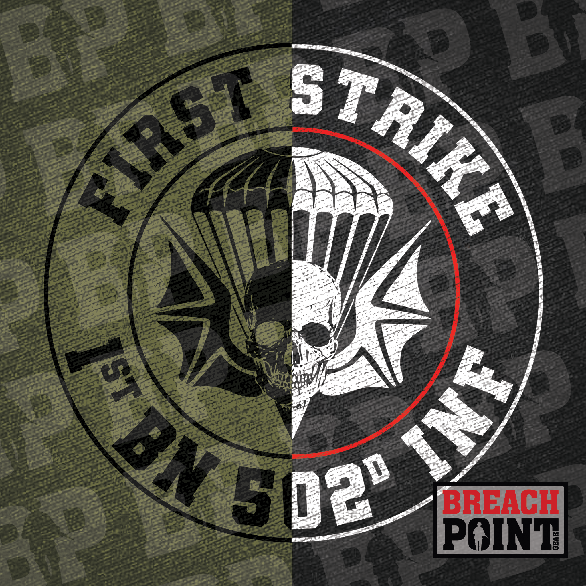 "FIRST STRIKE" 1-502nd Infantry Regiment - Sweatshirt (A10-2)