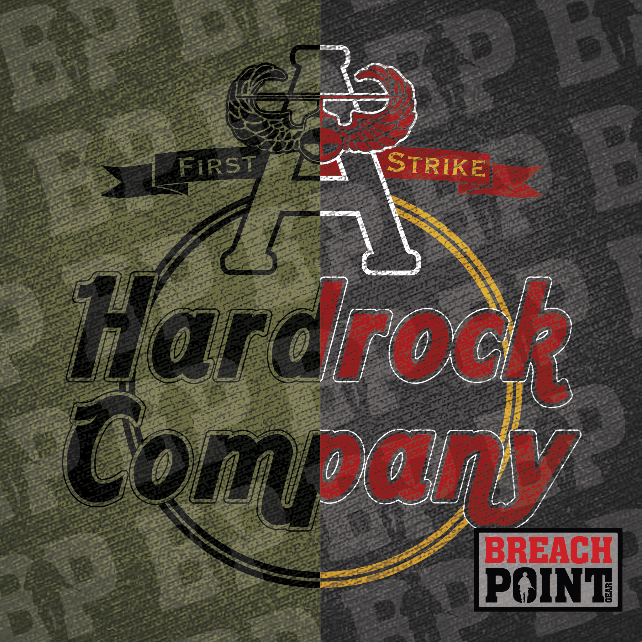"HARDROCK" A/1-502nd Infantry Regiment - Military Tee (B40-3)