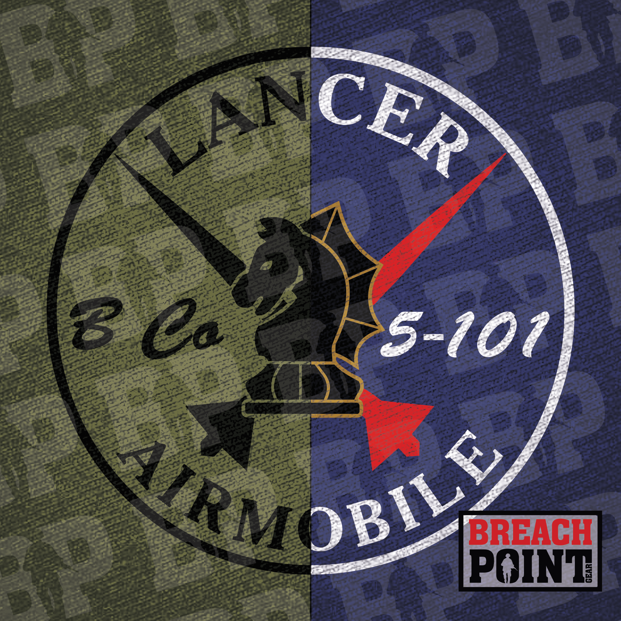 "LANCER" B/5-101st Combat Aviation Battalion - Hoodie (B140)