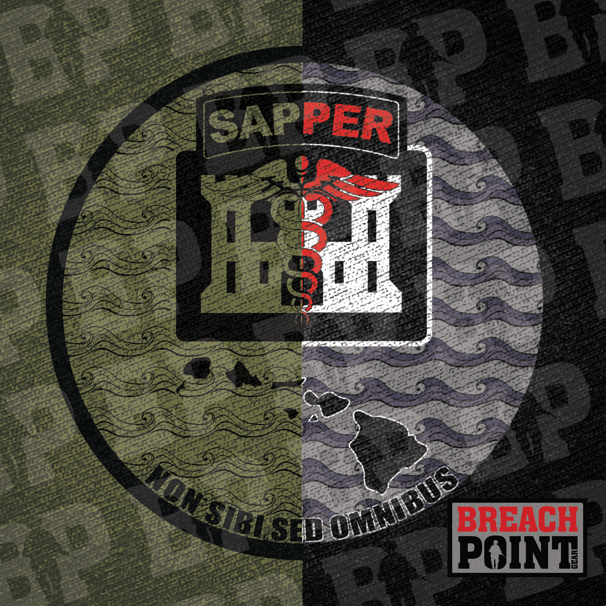 "SAPPER MEDICS" 130th Engineer Brigade - T-Shirt (B84)