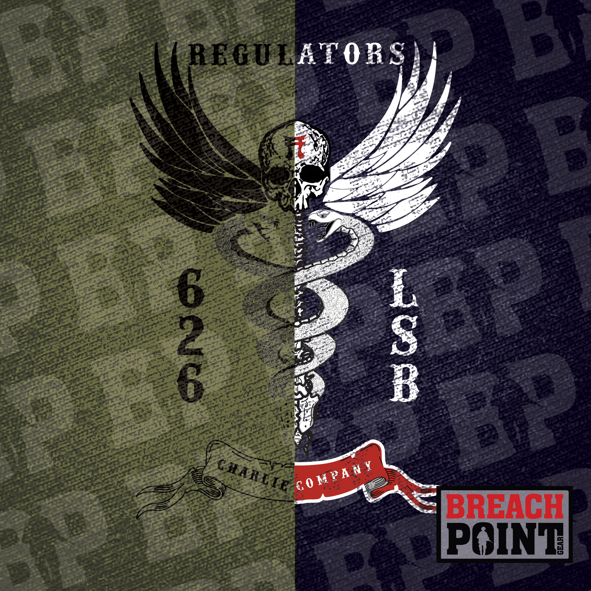 "SKELETON CREW" Treatment Platoon/C/626th Light Support Battalion - Military Tee (1)
