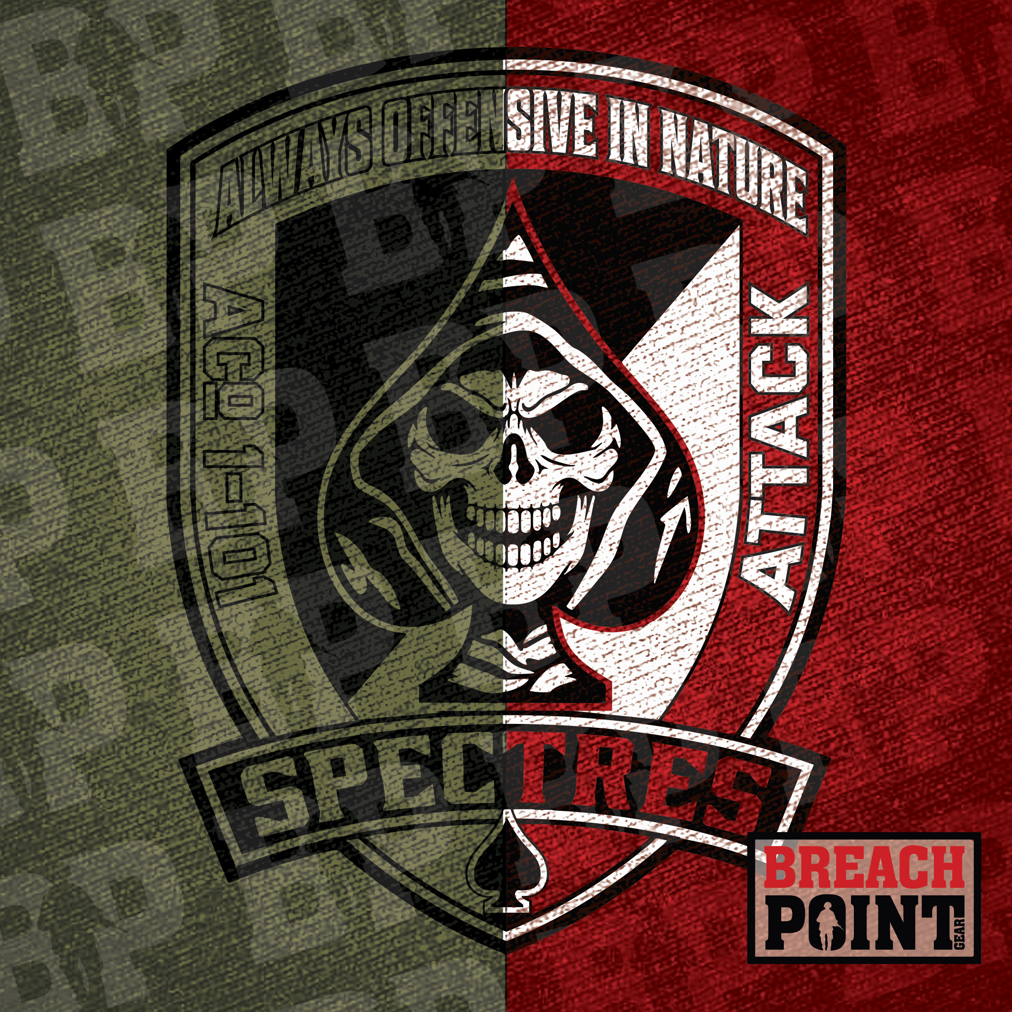"SPECTRES" A/1-101st Combat Aviation Battalion - T-Shirt (B137-1)