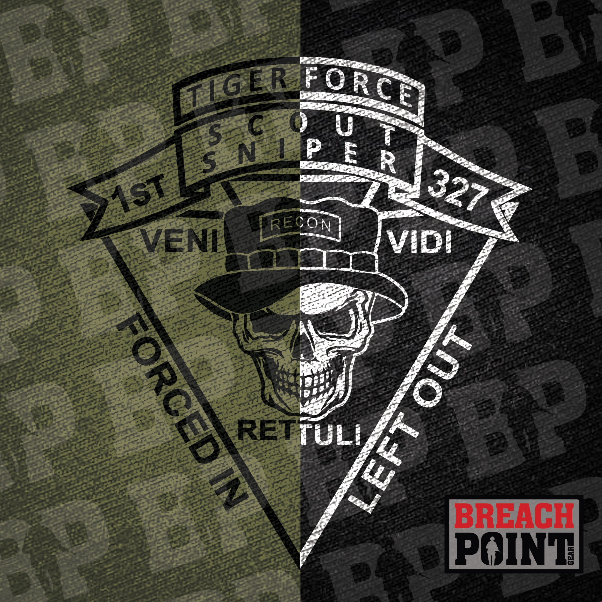 "TIGER FORCE" Scouts/1-327th Infantry Regiment - T-Shirt (B75)