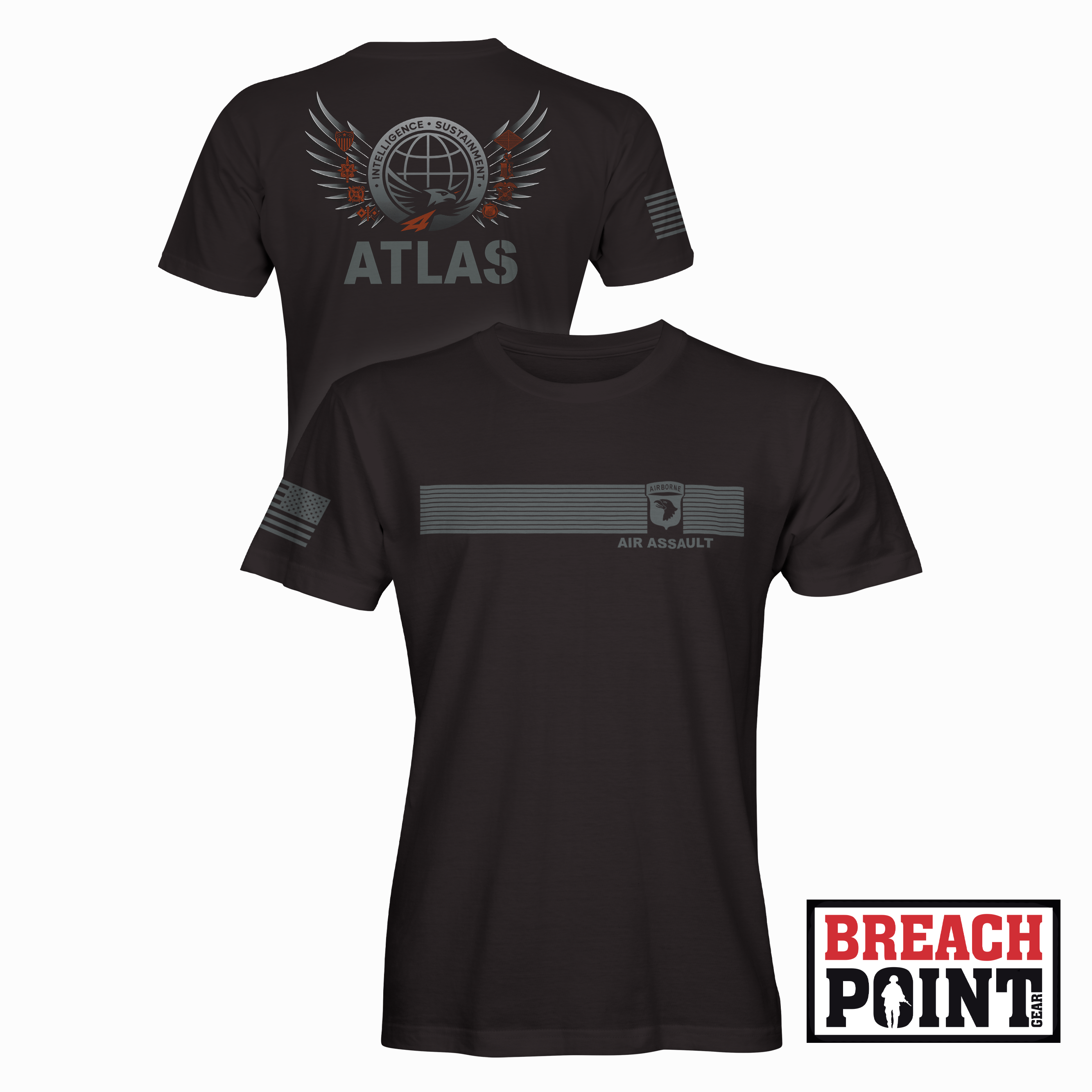 "ATLAS" I&S/Headquarters and Headquarters Battalion, 101st Airborne Division - T-Shirt (B86-2)