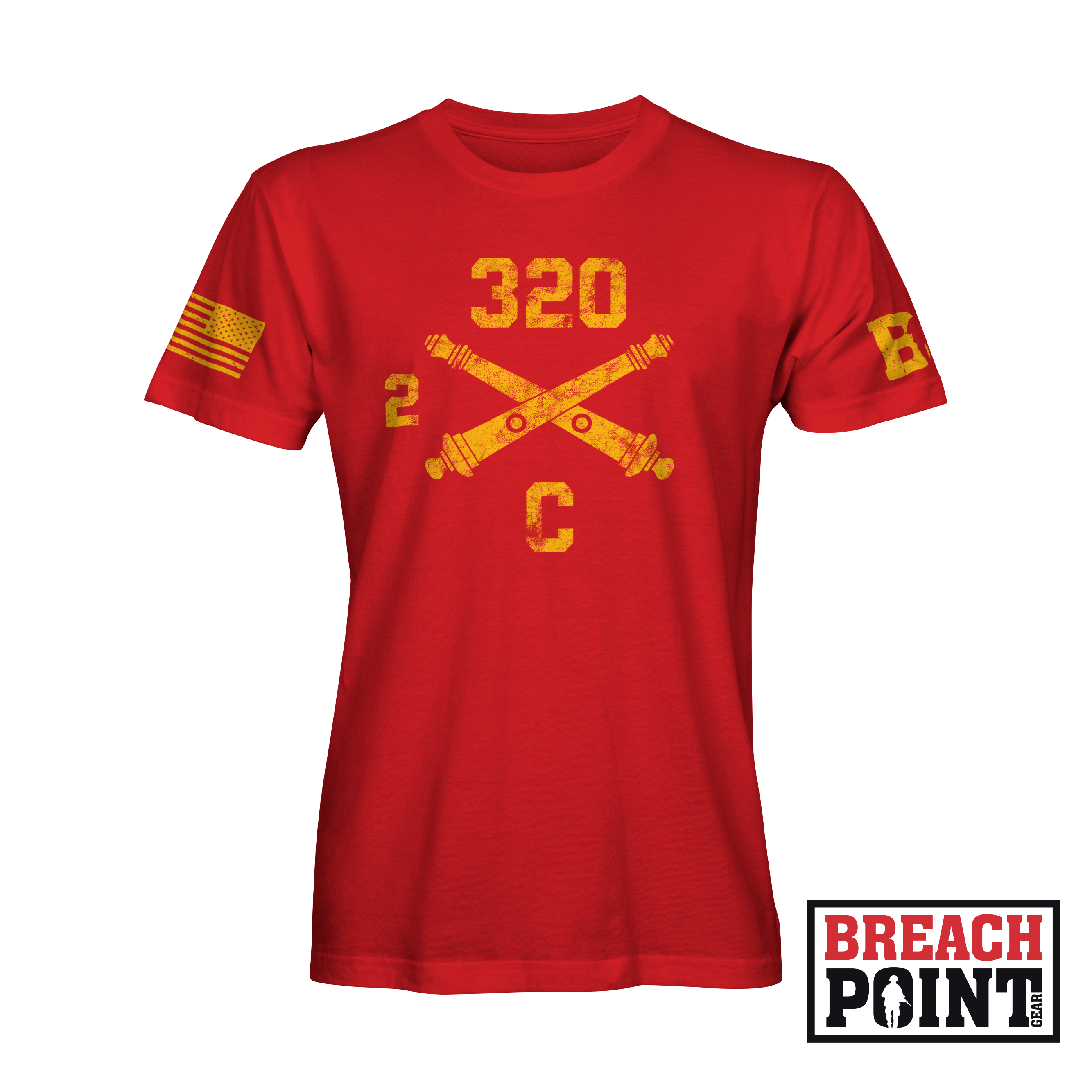 "BALLS OF THE EAGLE" 2-320th Field Artillery Regiment - T-Shirt (A34_BP-4)
