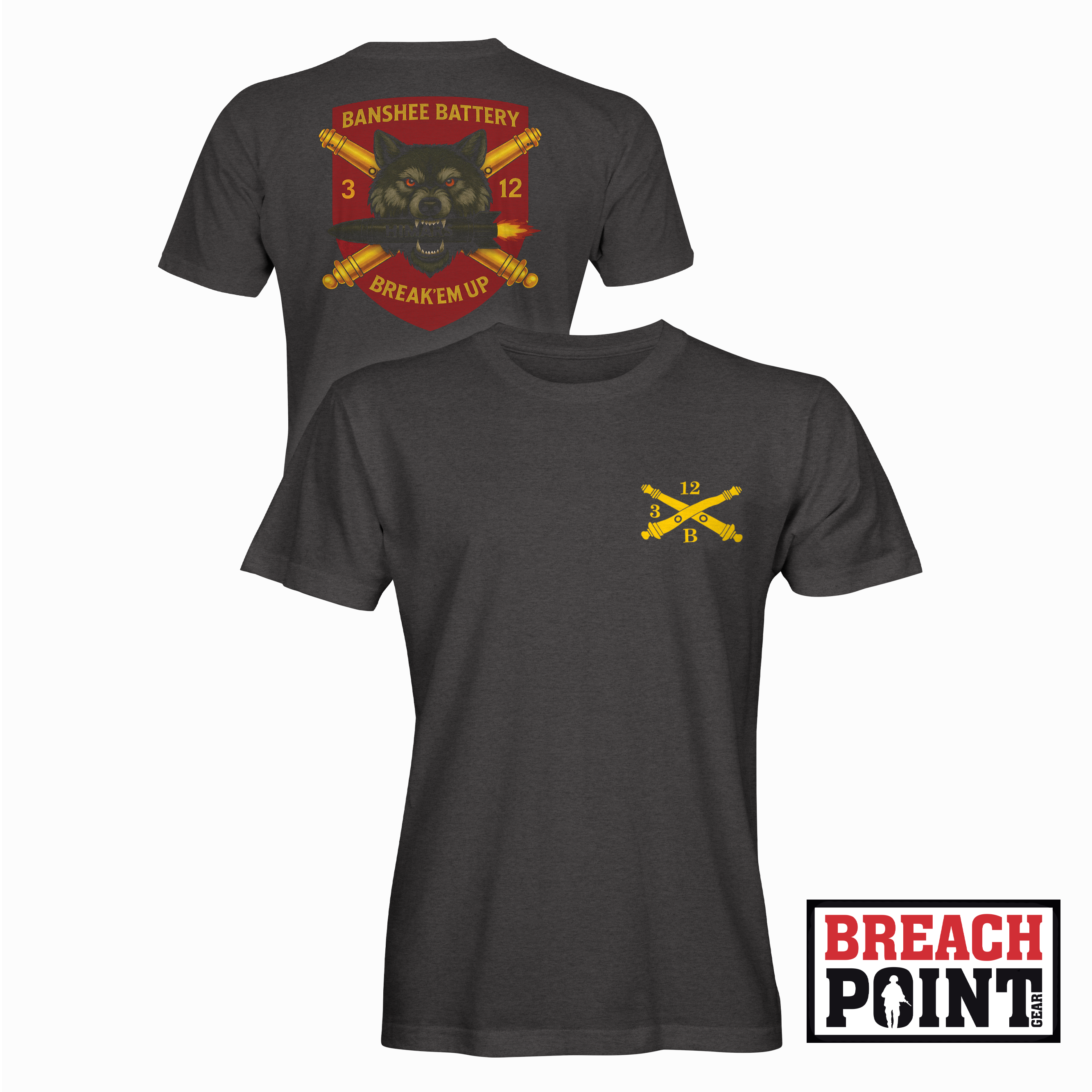 "BANSHEE" B/3-12th Field Artillery Regiment - T-Shirt (B115-2)