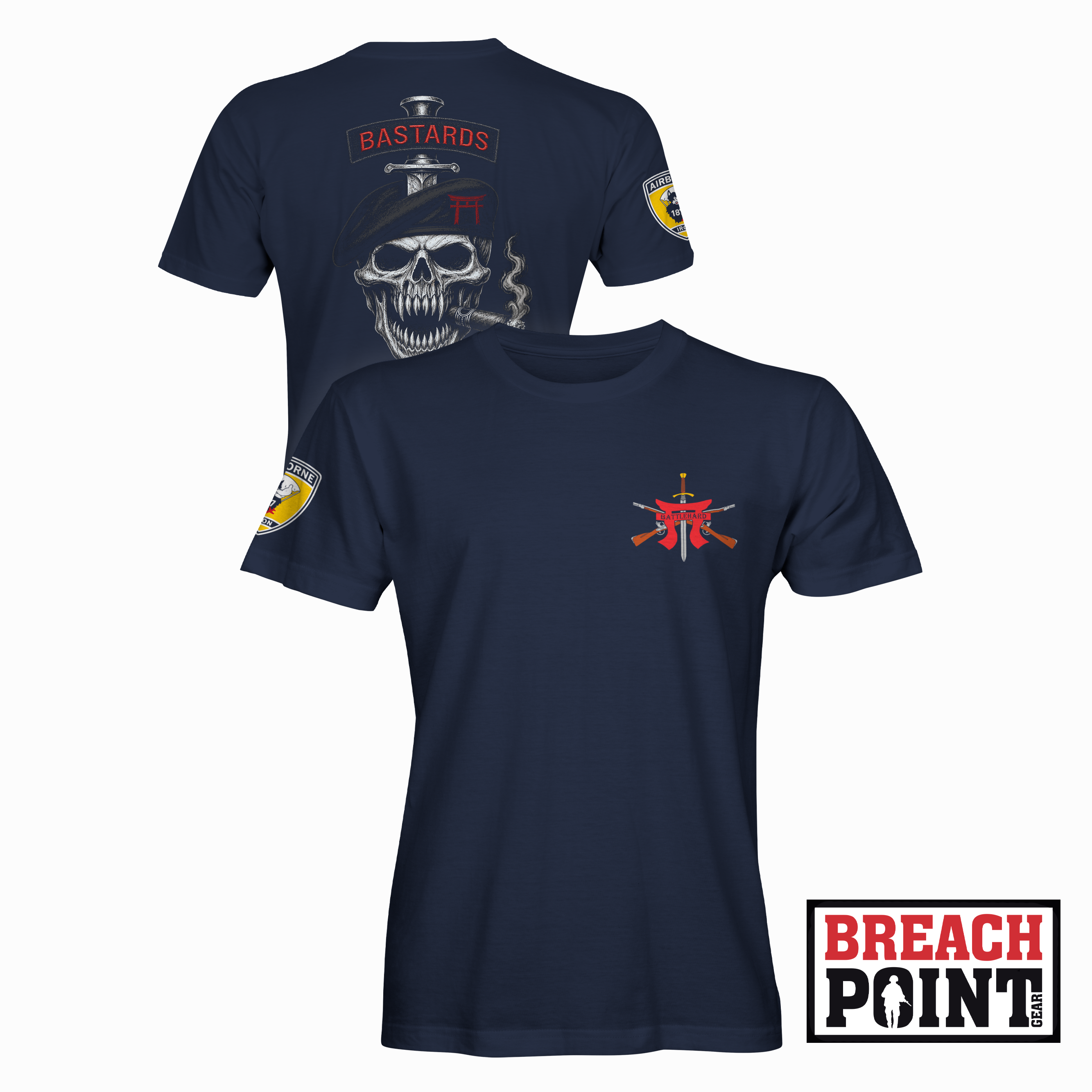 "BASTARDS" 3/B/3-187th Infantry Regiment - T-Shirt (B144)