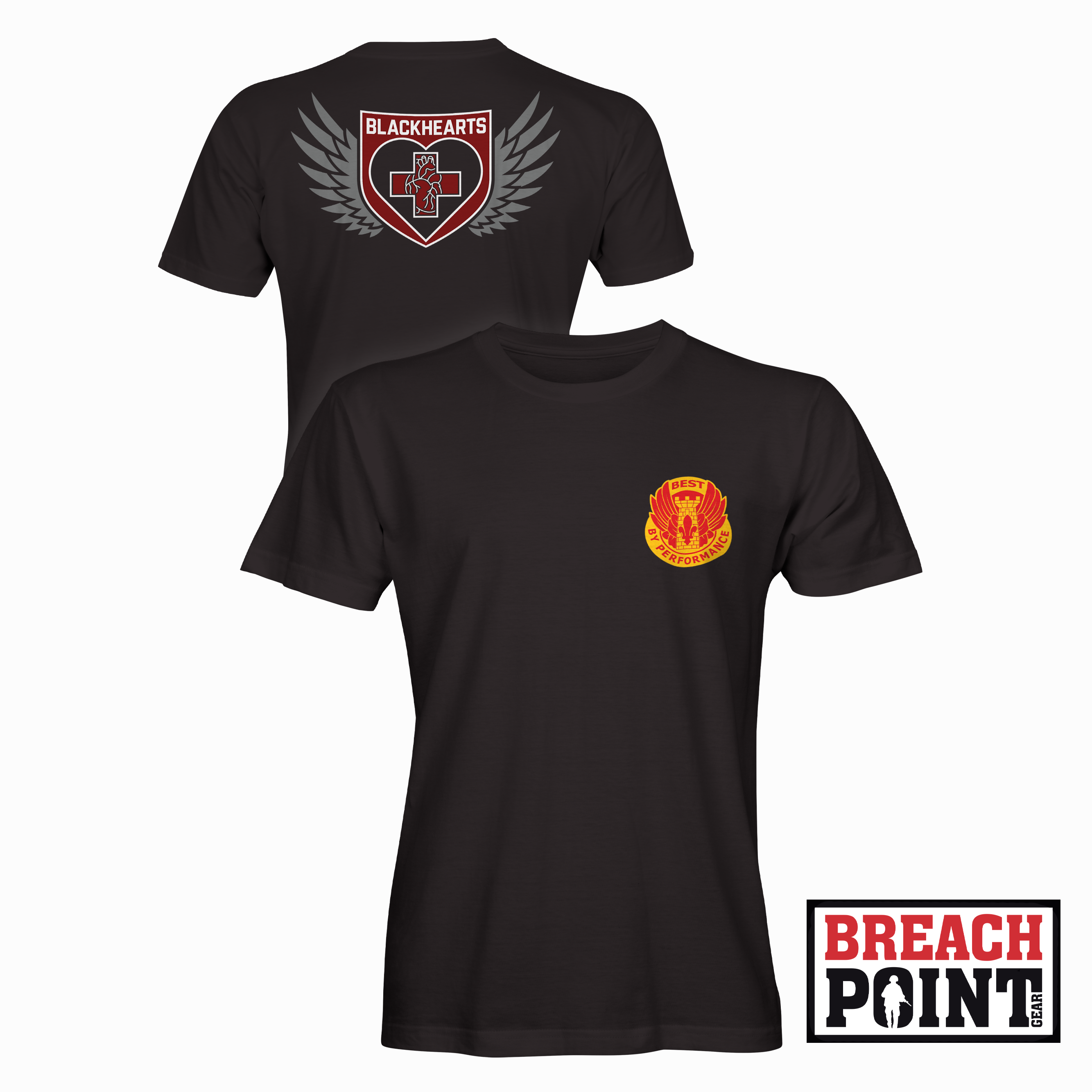 "BLACKHEARTS" B/526th Light Support Battalion - T-Shirt (B141)