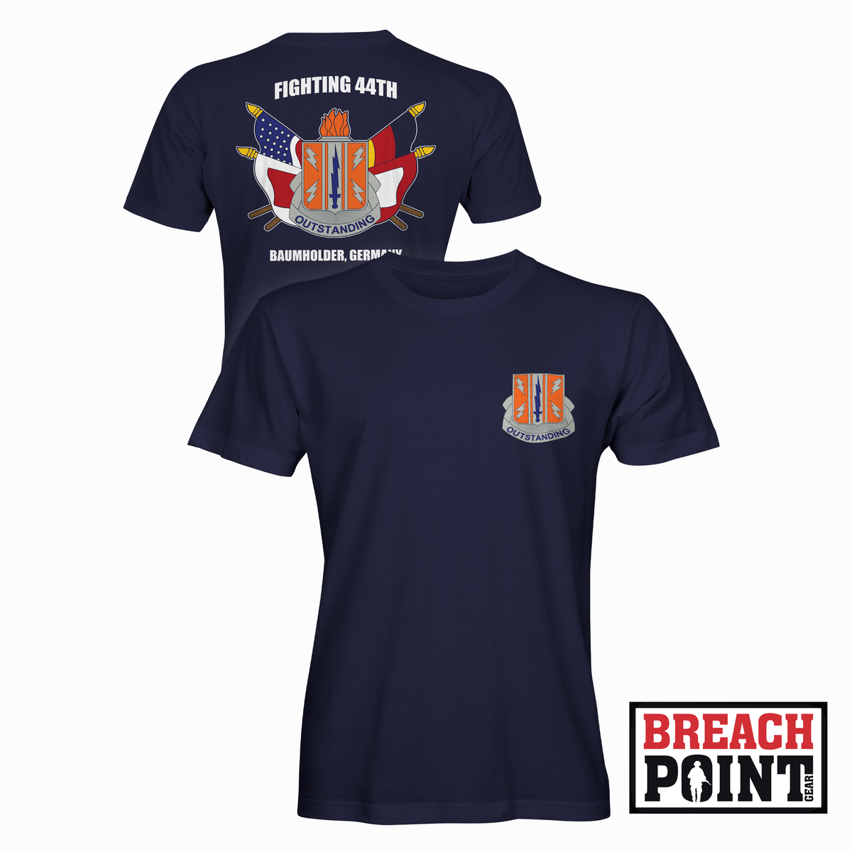 "FIGHTING 44TH" 44th Expeditionary Signal Battalion-Enhanced - T-Shirt (A37-1)