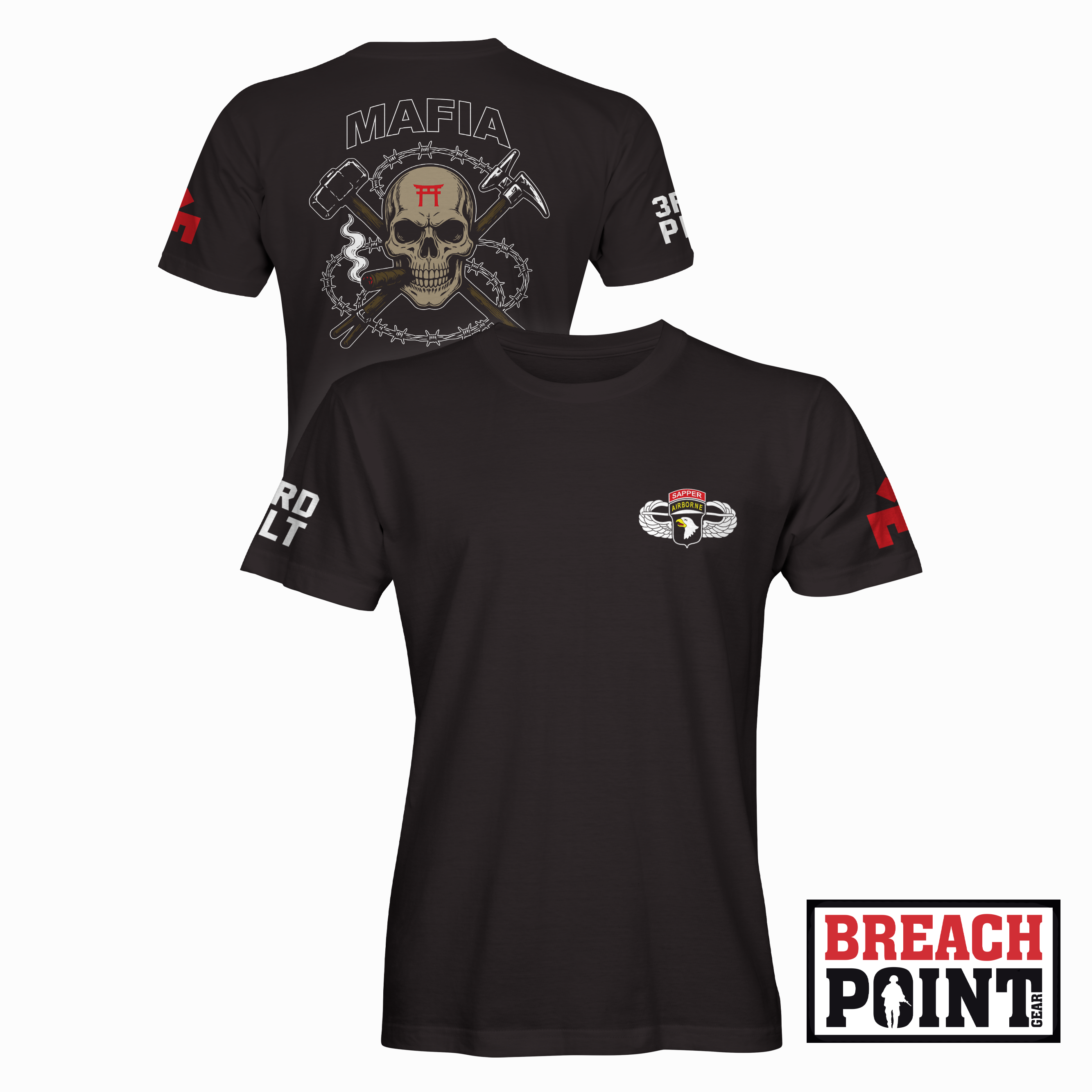 "MAFIA" 3/C CEC-I/326th Division Engineer Battalion - T-Shirt (B160-1)