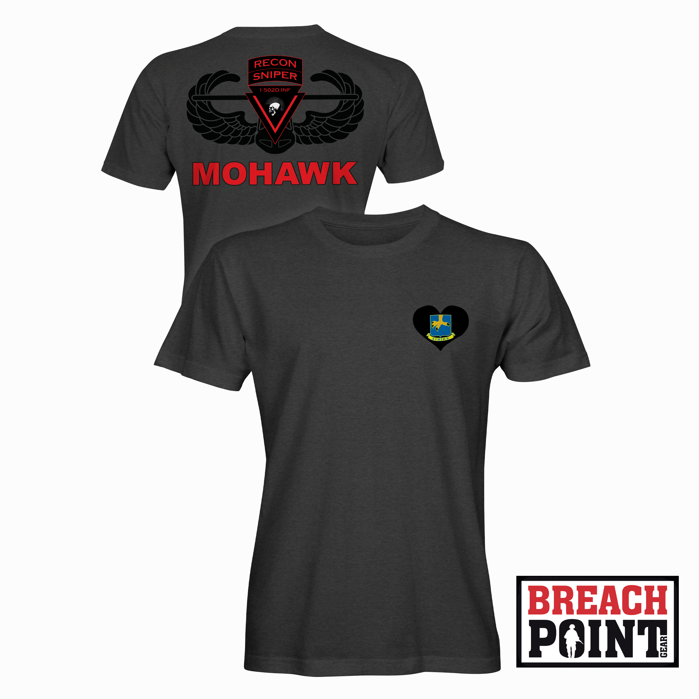 "MOHAWK" MPC/1-502nd Infantry Regiment - T-Shirt (B132)