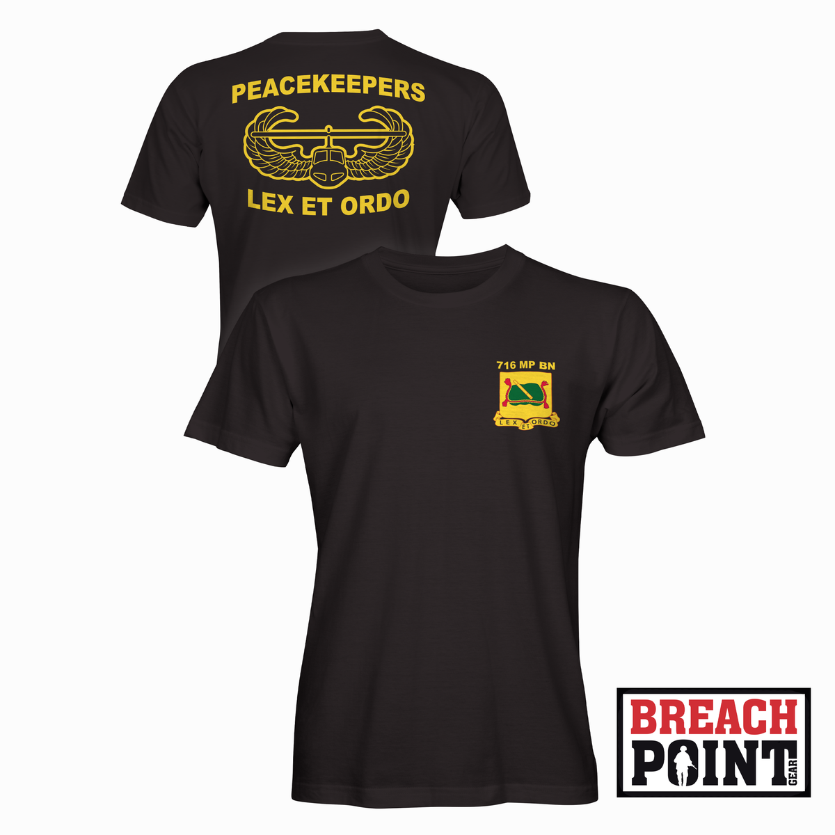 "PEACEKEEPERS" 716th Military Police Battalion - T-Shirt (A39-1)