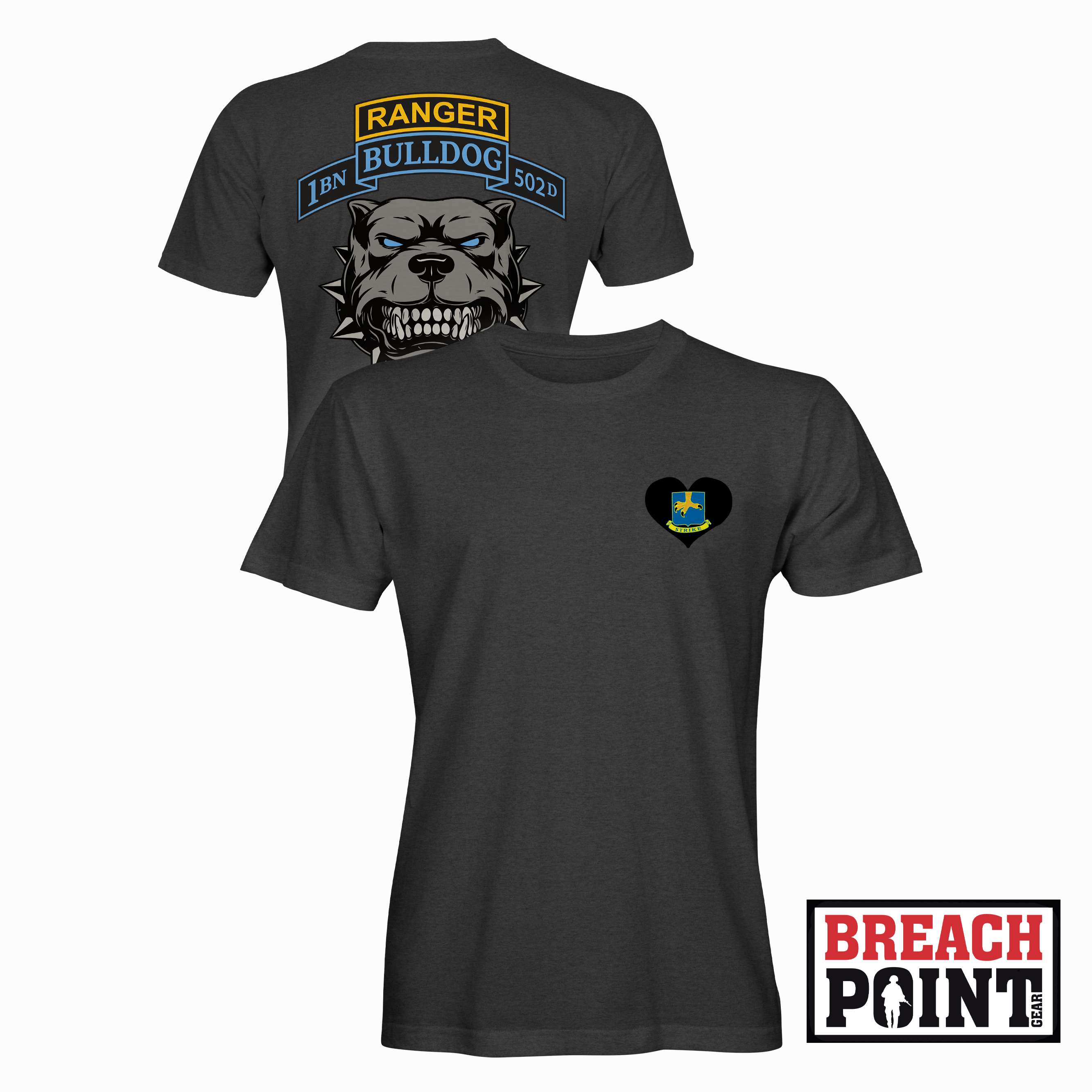 "BULLDOG" B/1-502nd Infantry Regiment - T-Shirt (B133-2)
