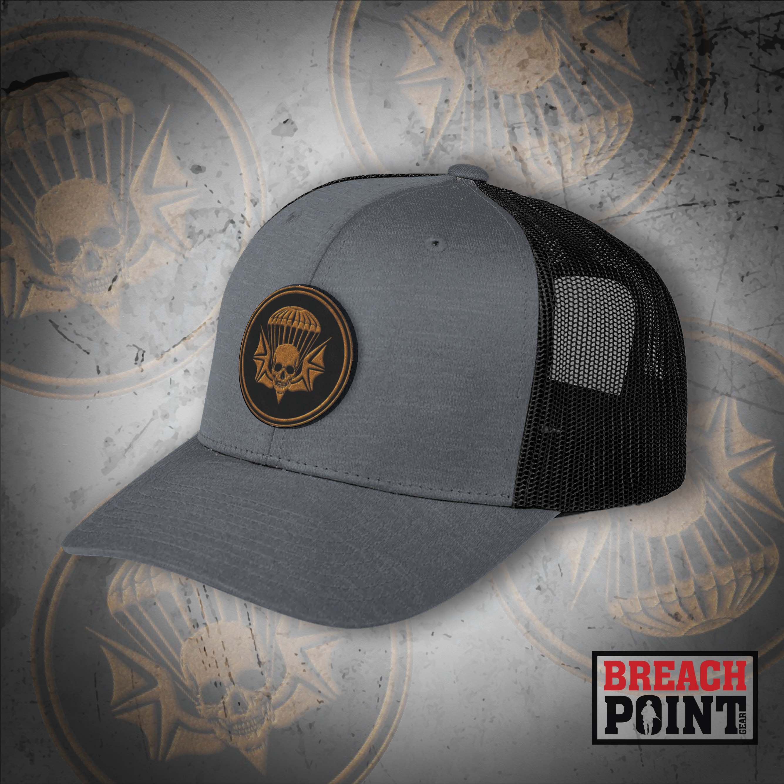 "WIDOWMAKER" 2-502nd Infantry Regiment - Heather Gray/Black Cap