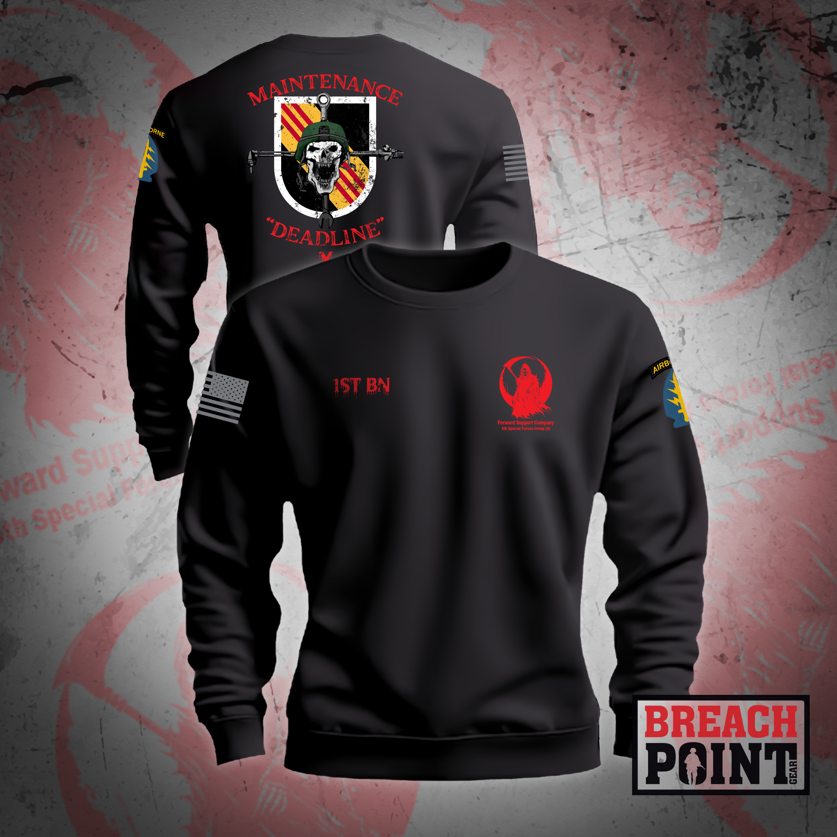 "DEADLINE" FSC/5th Group Special Forces - Sweatshirt