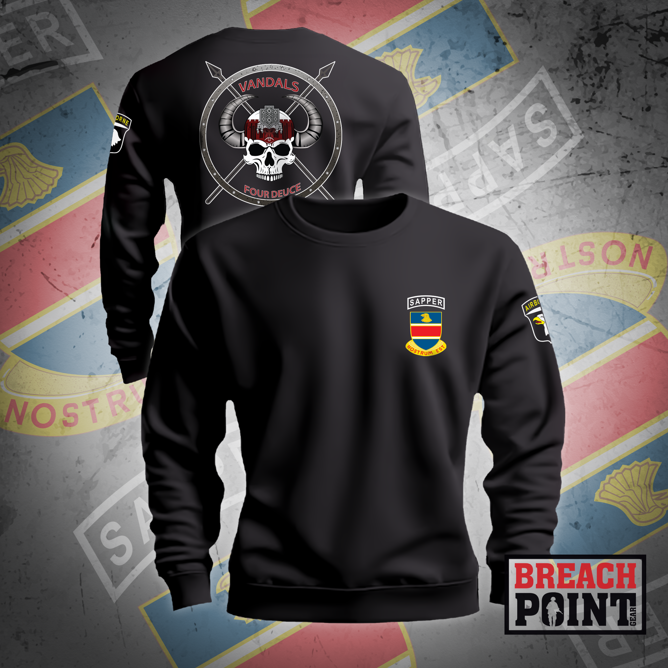 "VANDALS" 42nd CEC-I/326th Division Engineer Battalion - Sweatshirt