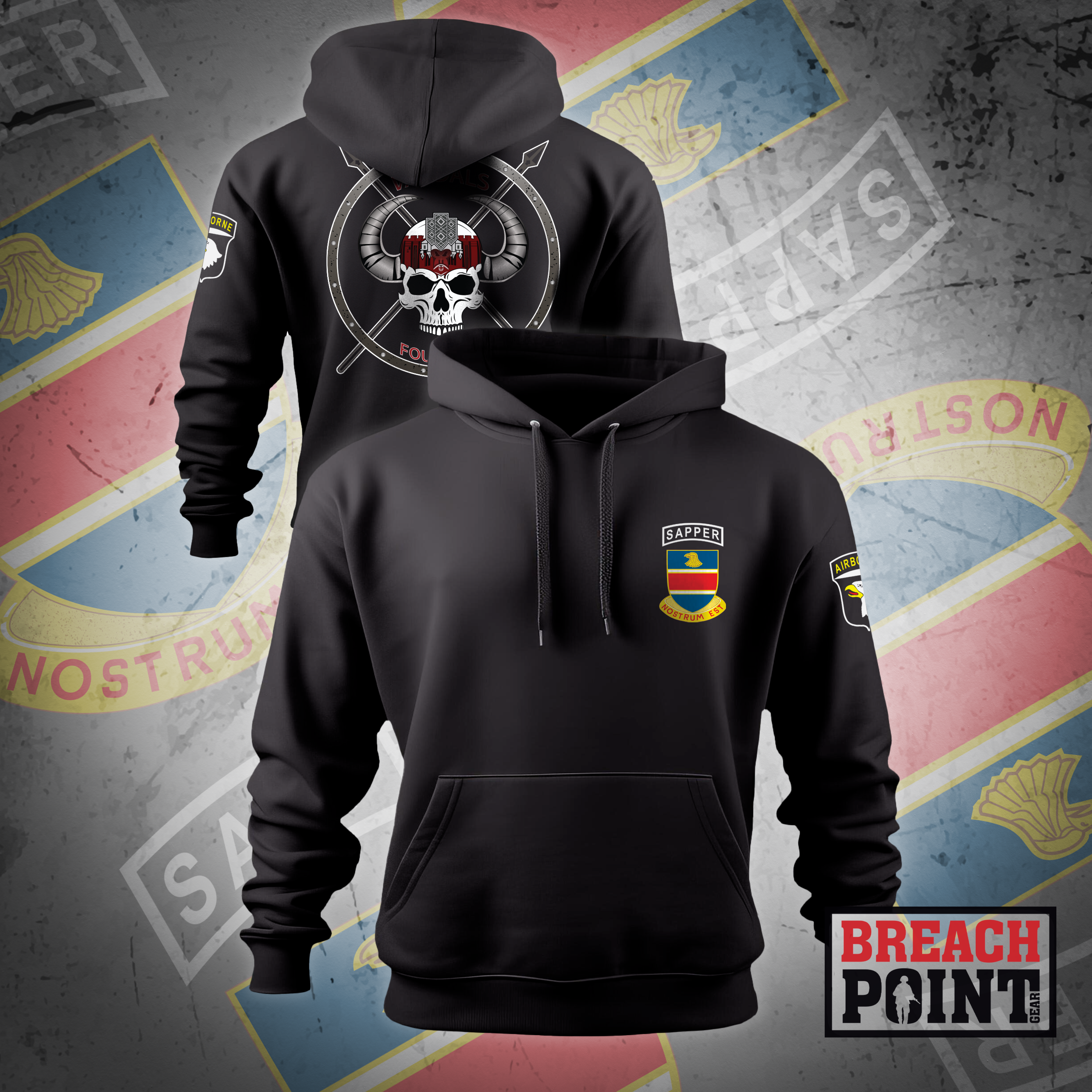 "VANDALS" 42nd CEC-I/326th Division Engineer Battalion - Hoodie