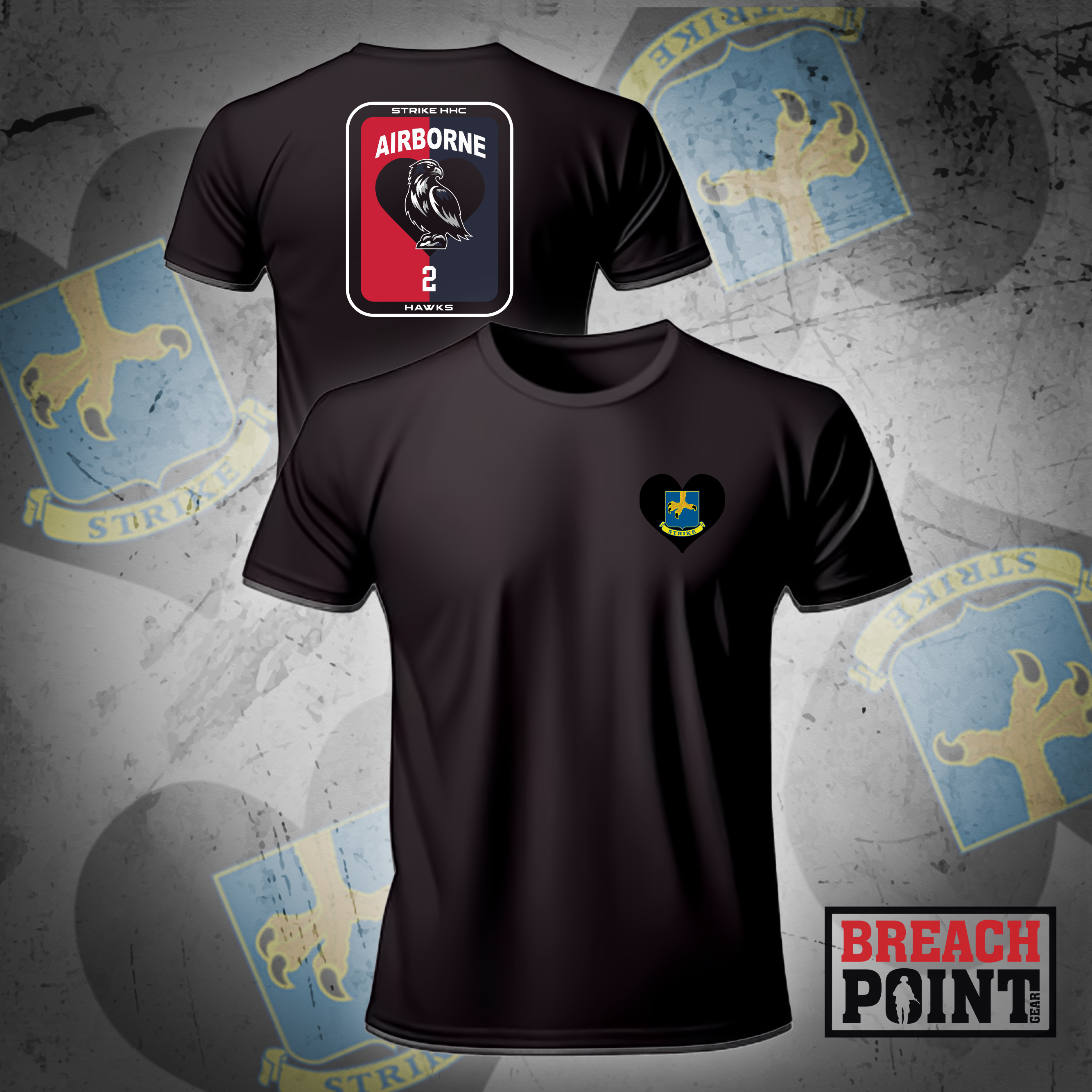 "HAWKS" HHC/2nd Mobile Brigade Combat Team - T-Shirt