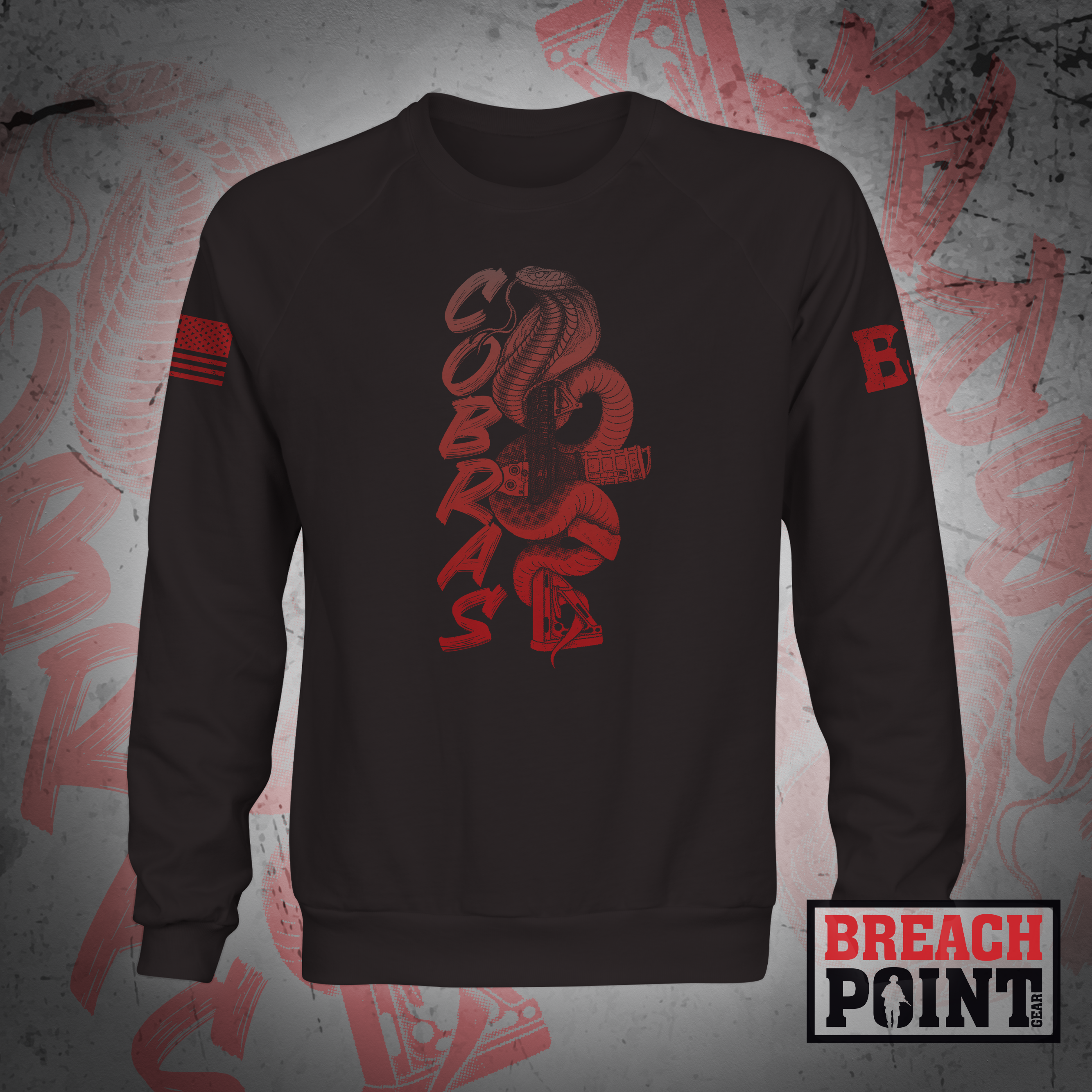 "COBRAS" 1/C/1-506th Infantry Regiment - Sweatshirt (B78_BP)
