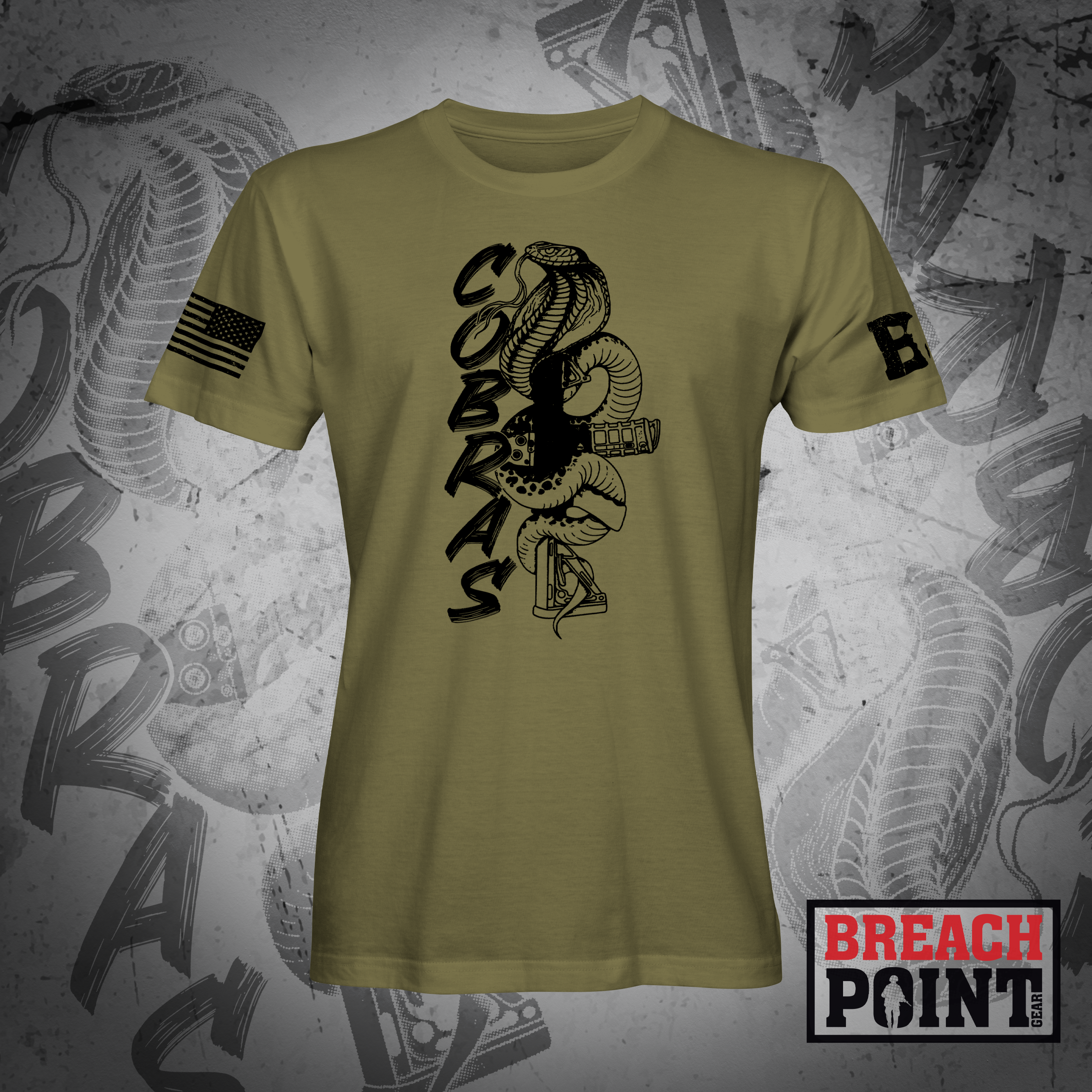 "COBRAS" 1/C/1-506th Infantry Regiment - Military Tee (B78_BP)