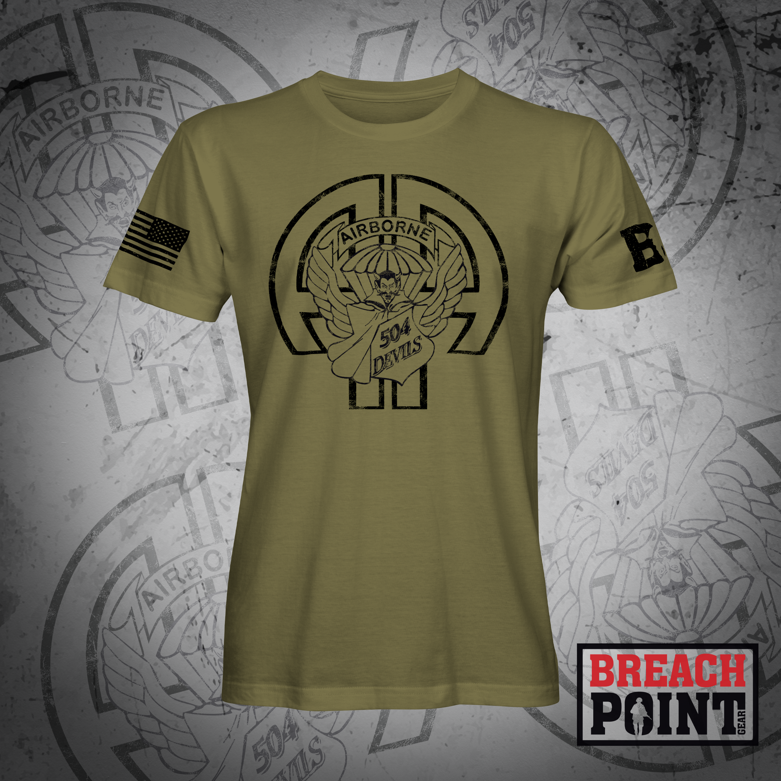 "DEVILS" HQs, 1BCT, 82nd Airborne Division - Military Tee (A23_BP-1)