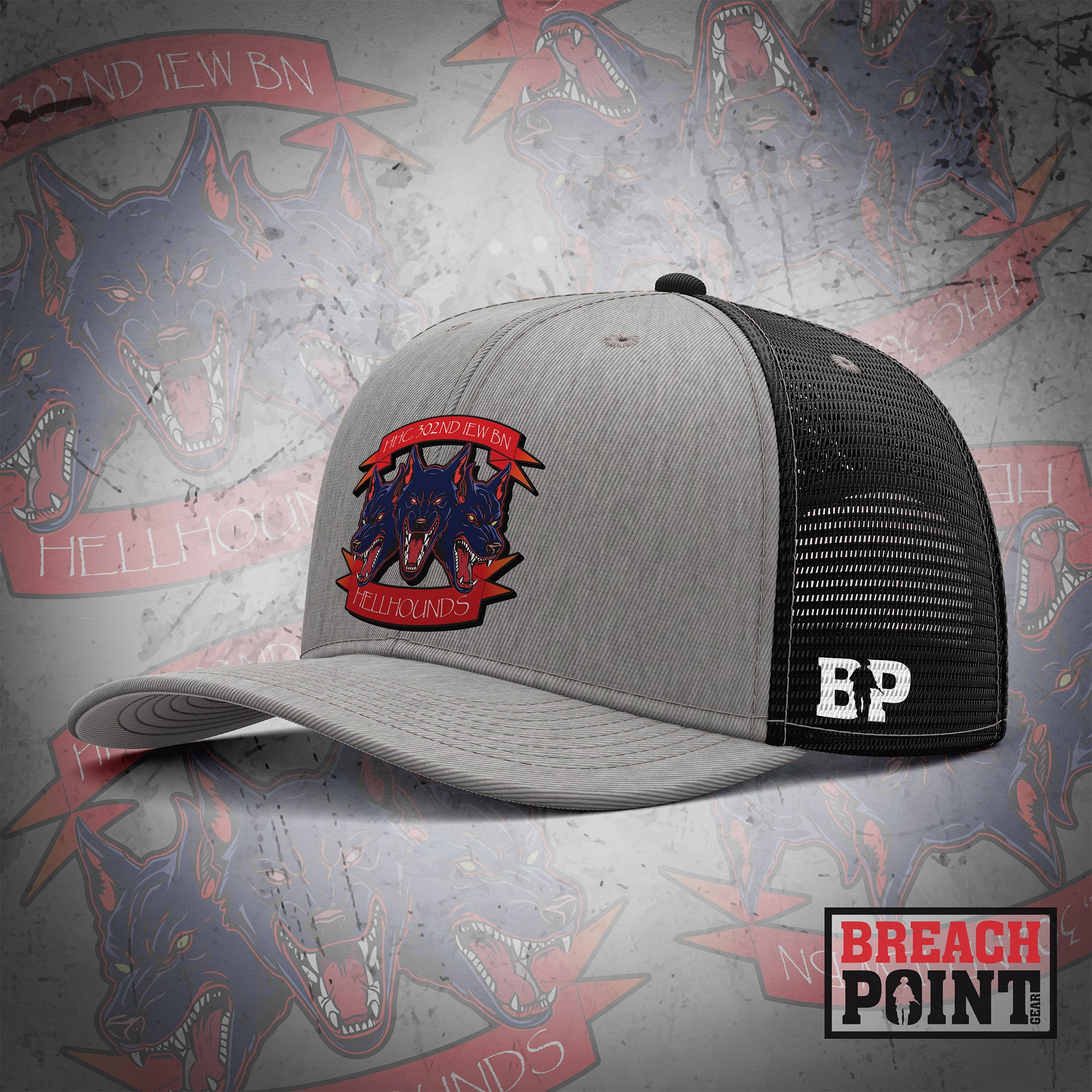 "HELLHOUNDS" HHC/302nd Intelligence and Electronic Warefare Battalion - Cap