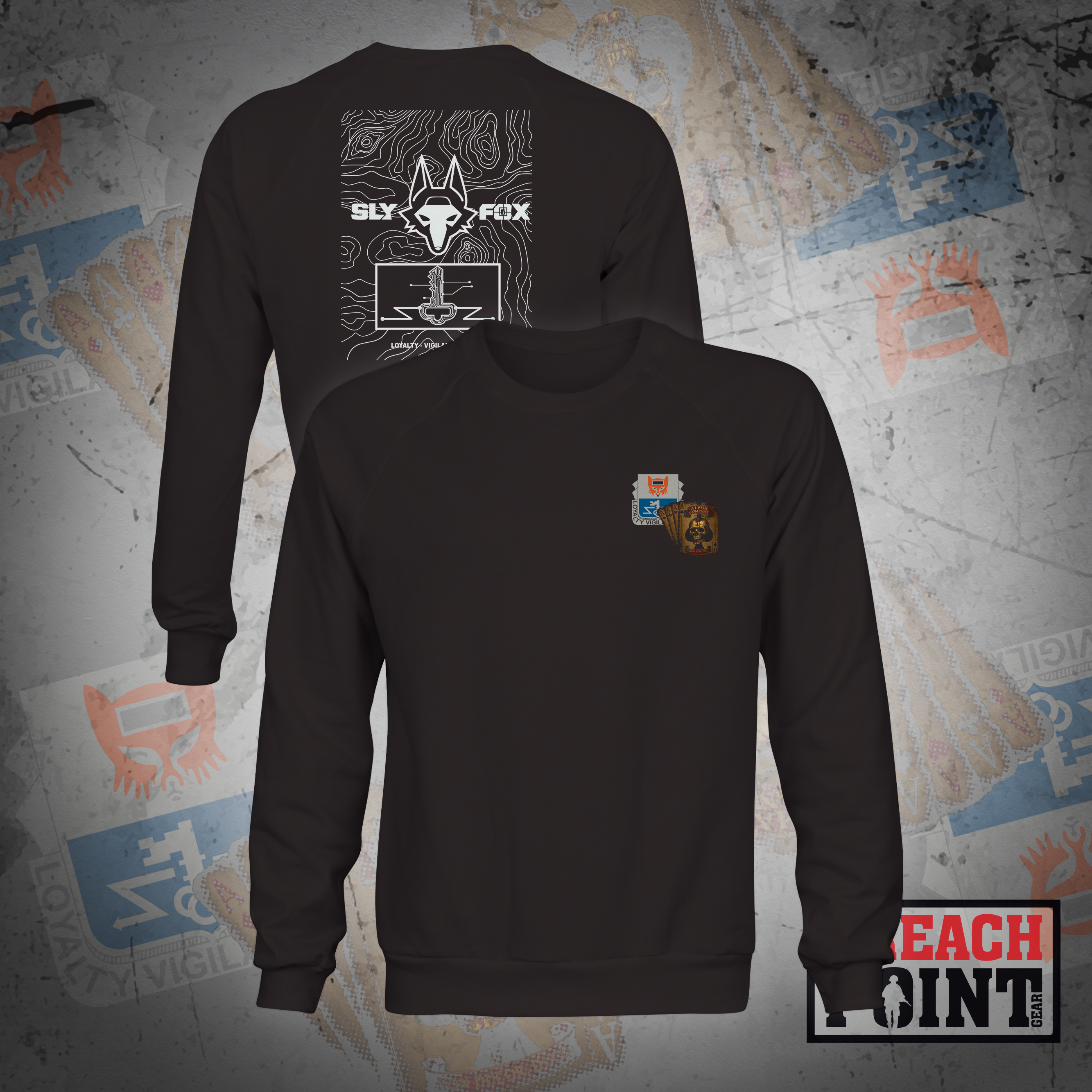 "ACES" A/302nd Intelligence and Electronic Warefare Battalion - Sweatshirt (B82)