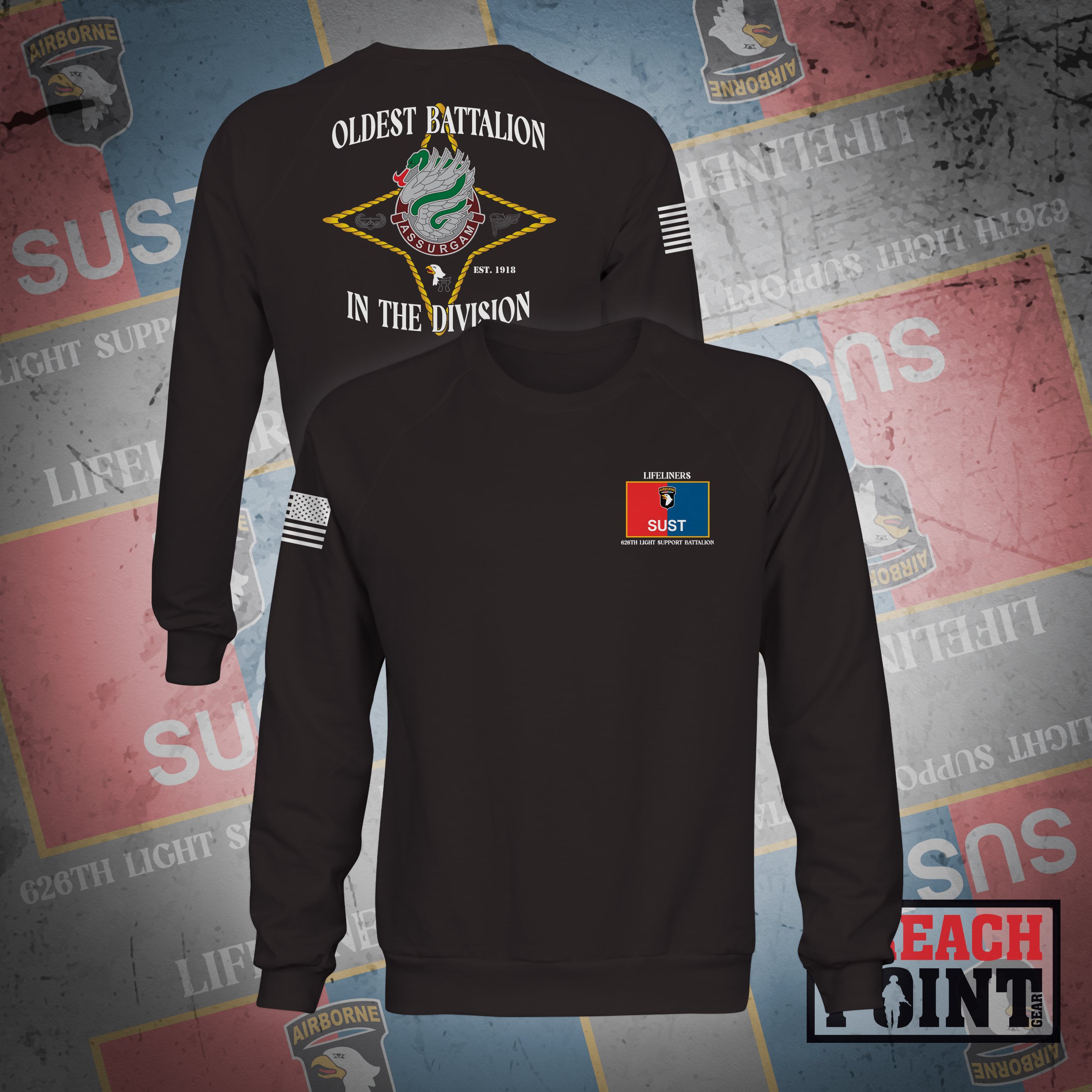 "ASSURGAM" 626th Light Support Battalion - Sweatshirt (A22)