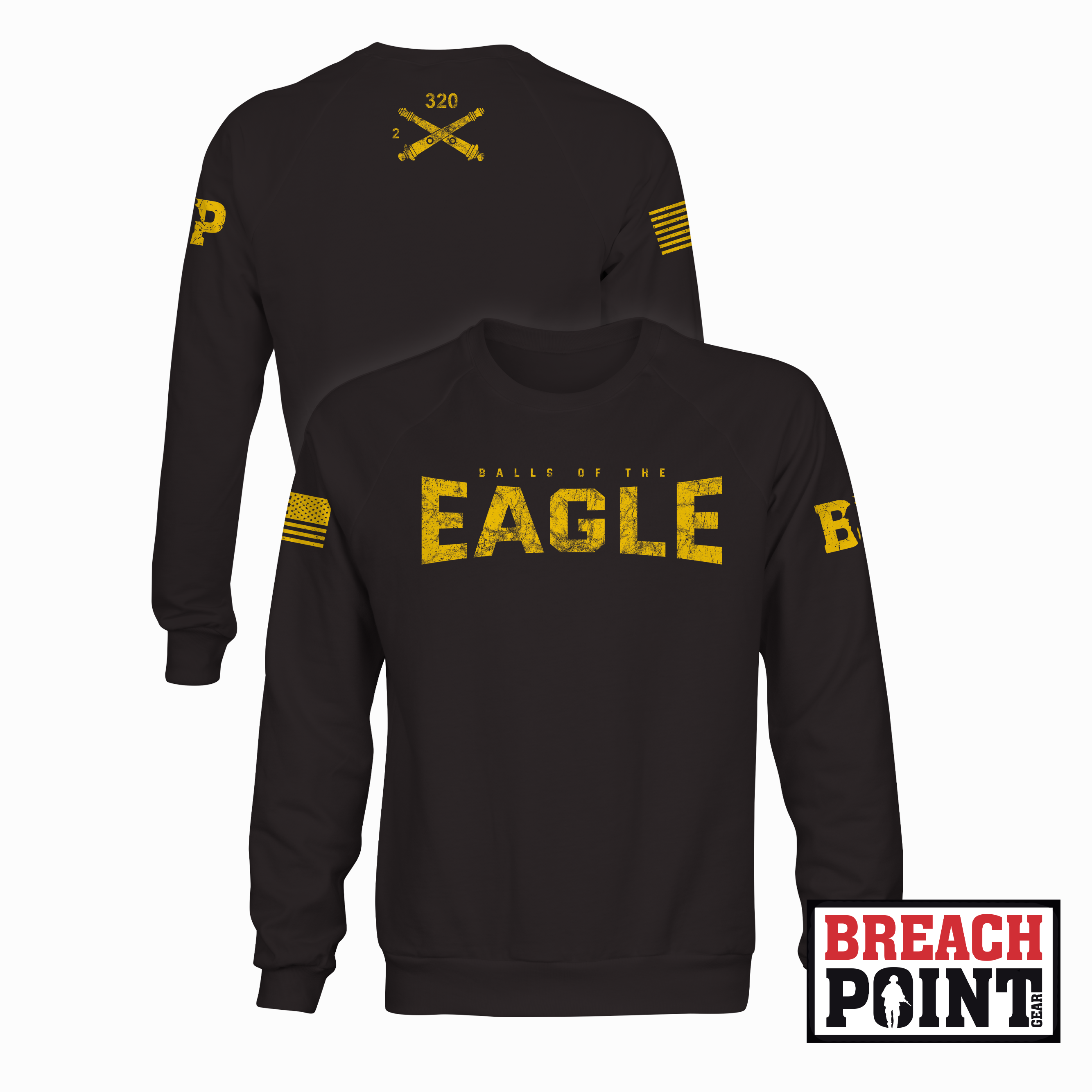 "BALLS OF THE EAGLE" 2-320th Field Artillery Regiment - Sweatshirt (A34_BP-1)