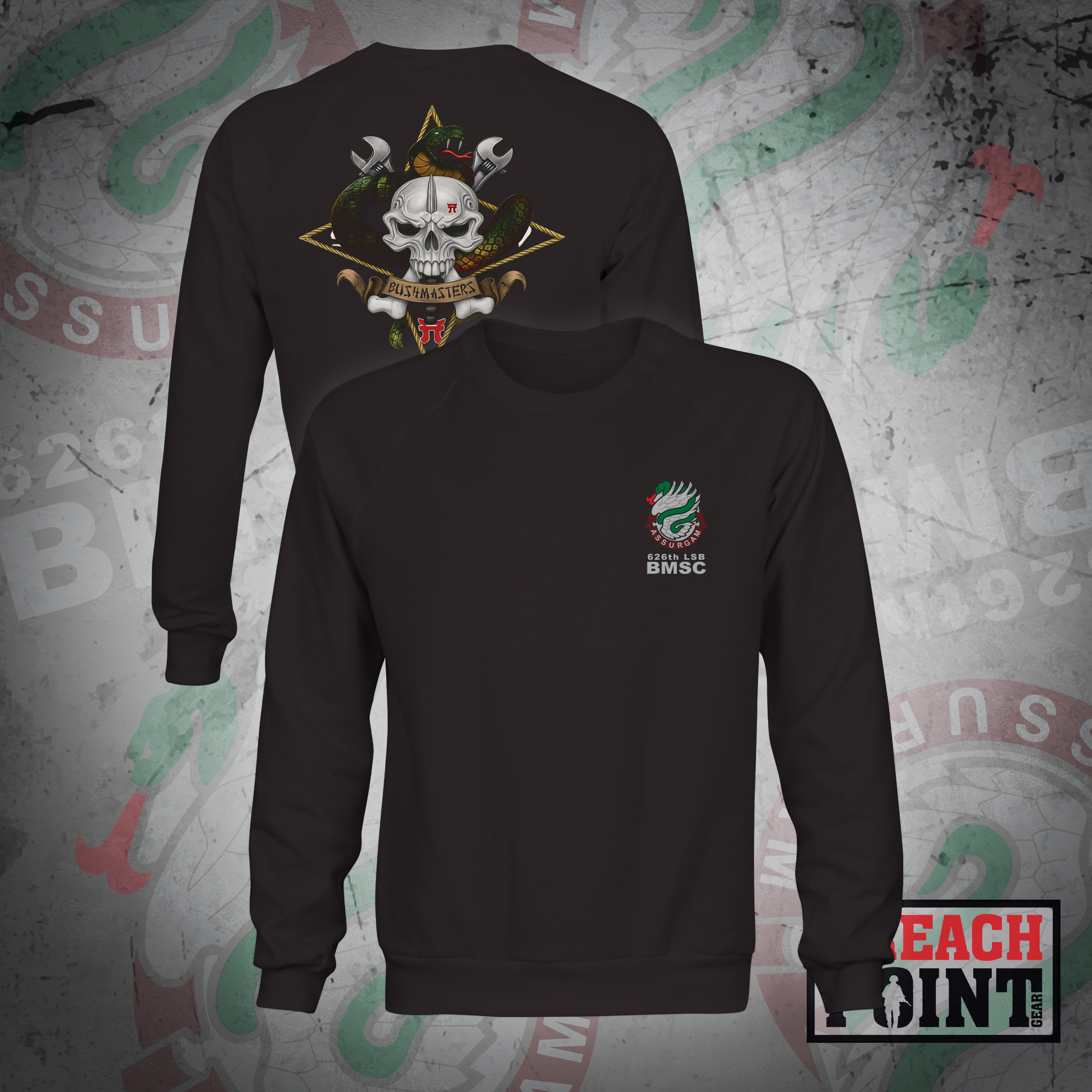 "BUSHMASTERS" B/626th Light Support Battalion - Sweatshirt (B83)