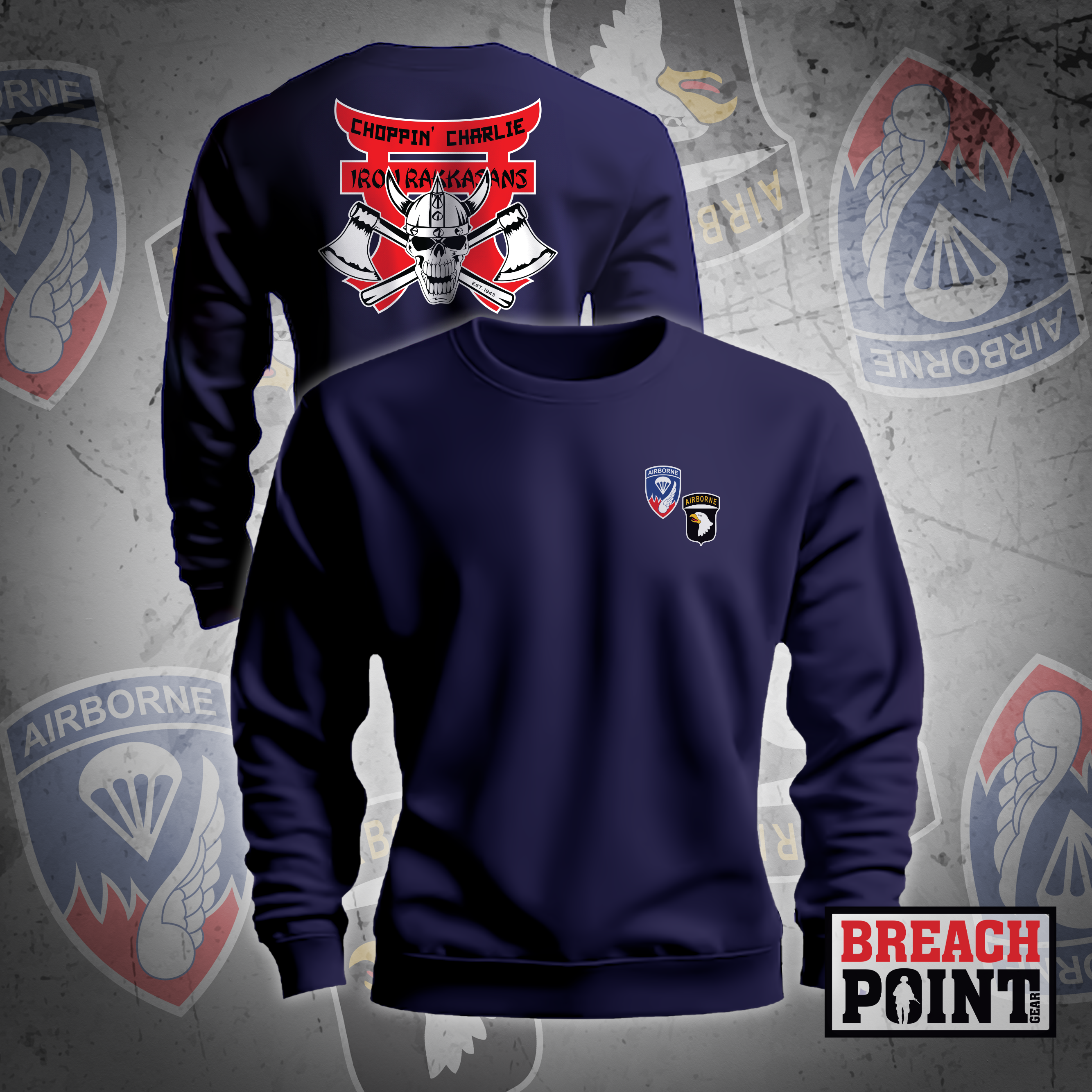 "CHOPPIN' CHARLIE" C/3-187th Infantry Regiment - Sweatshirt (1)