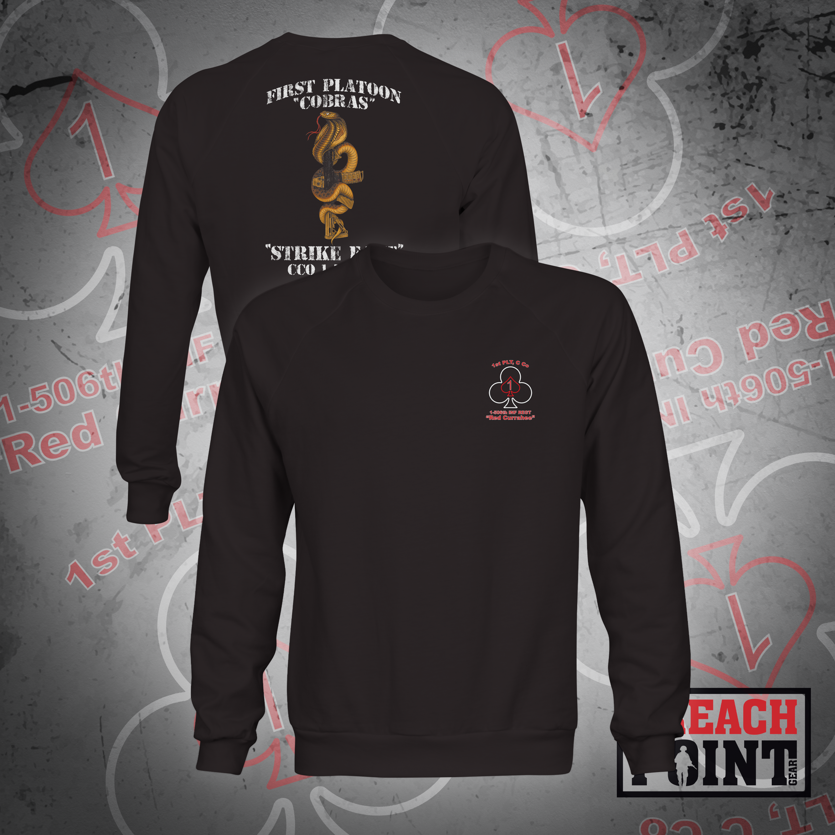 "COBRAS" 1/C/1-506th Infantry Regiment - Sweatshirt (B78)