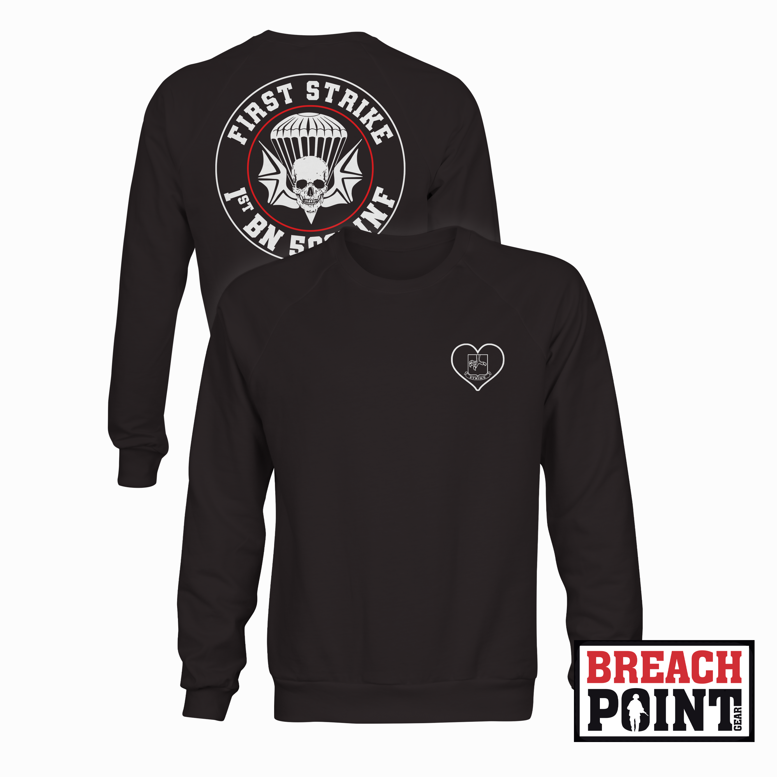 "FIRST STRIKE" 1-502nd Infantry Regiment - Sweatshirt (A10-1)