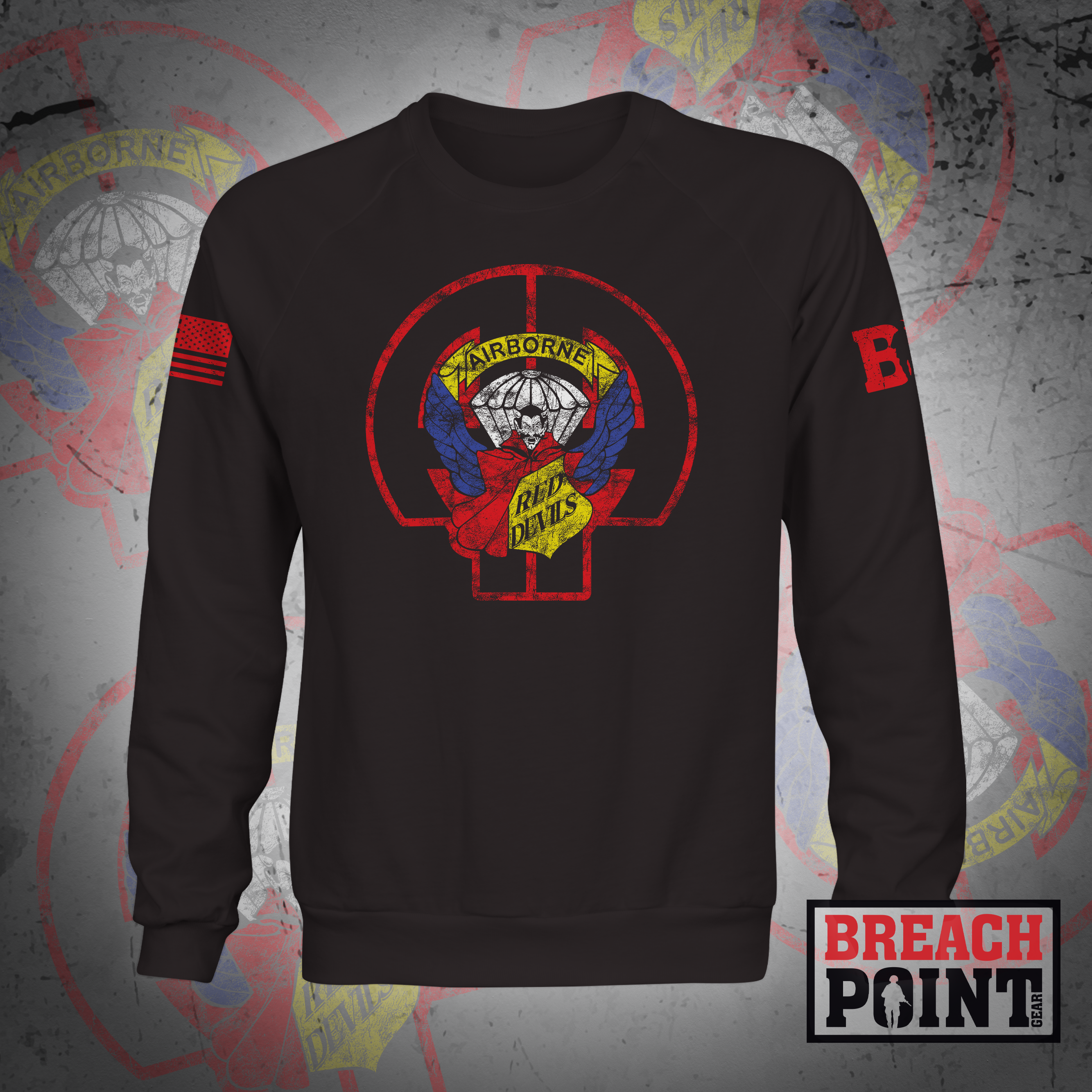 "RED DEVILS" 1-504th Parachute Infantry Regiment - Sweatshirt (A26_BP-1)