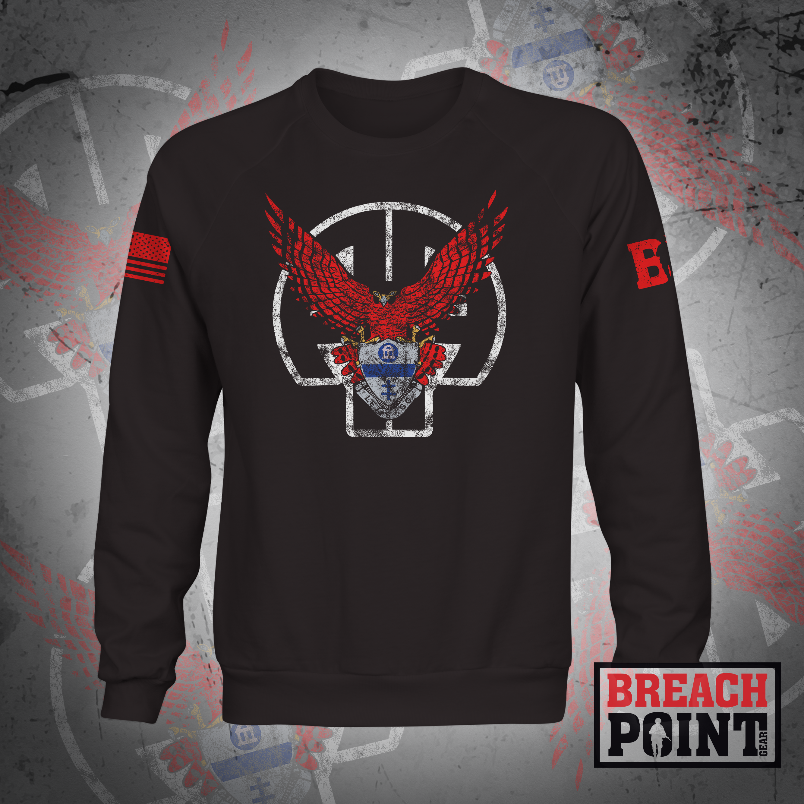 "RED FALCONS" 1-325th Parachute Infantry Regiment - Sweatshirt (A29_BP-1)