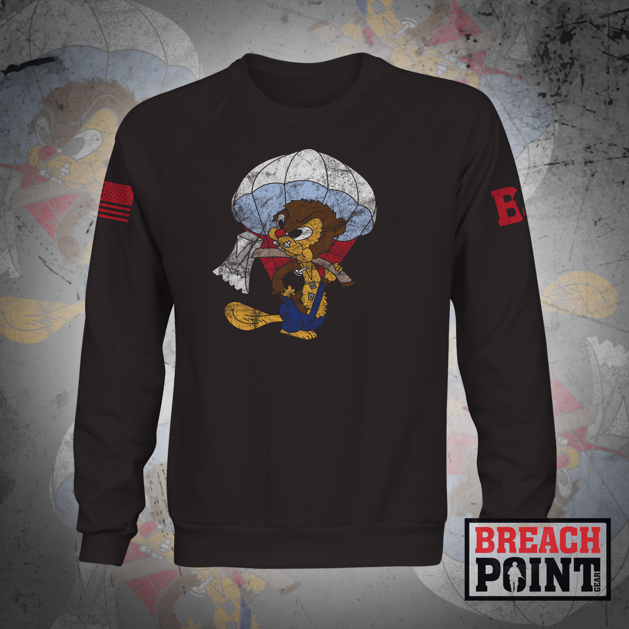 "SKY BEAVERS" 127th Engineer Battalion - Sweatshirt (A25_BP-1)