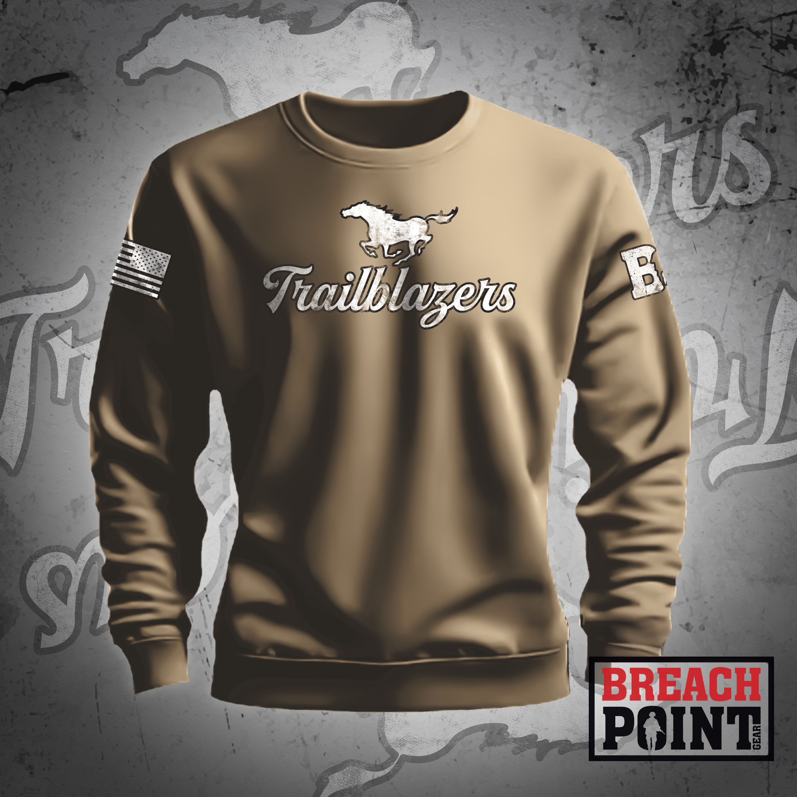 "TRAILBLAZERS" E/6-101 Combat Aviation Brigade - Sweatshirt (SAND)