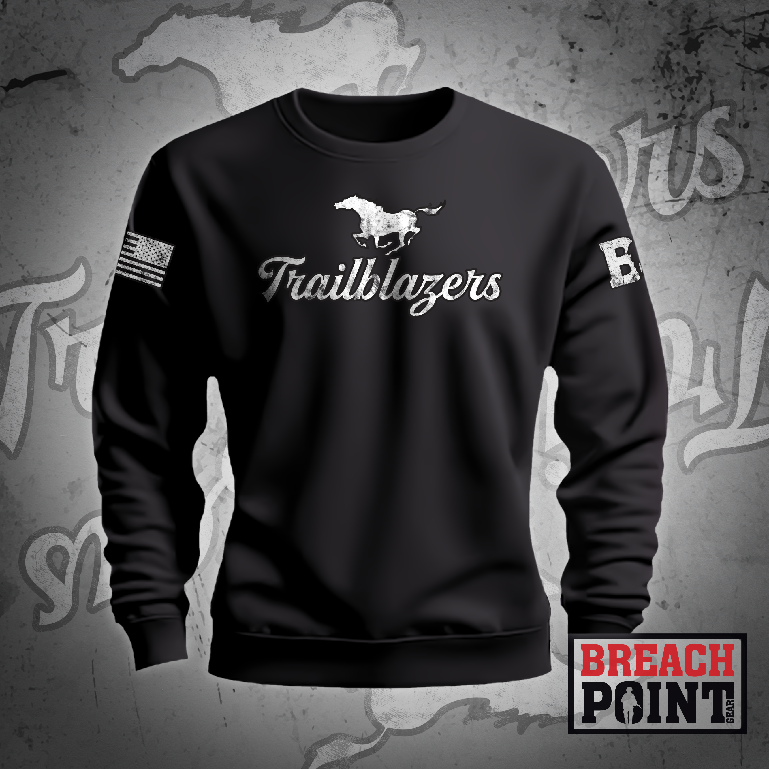 "TRAILBLAZERS" E/6-101 Combat Aviation Brigade - Sweatshirt (BLK)