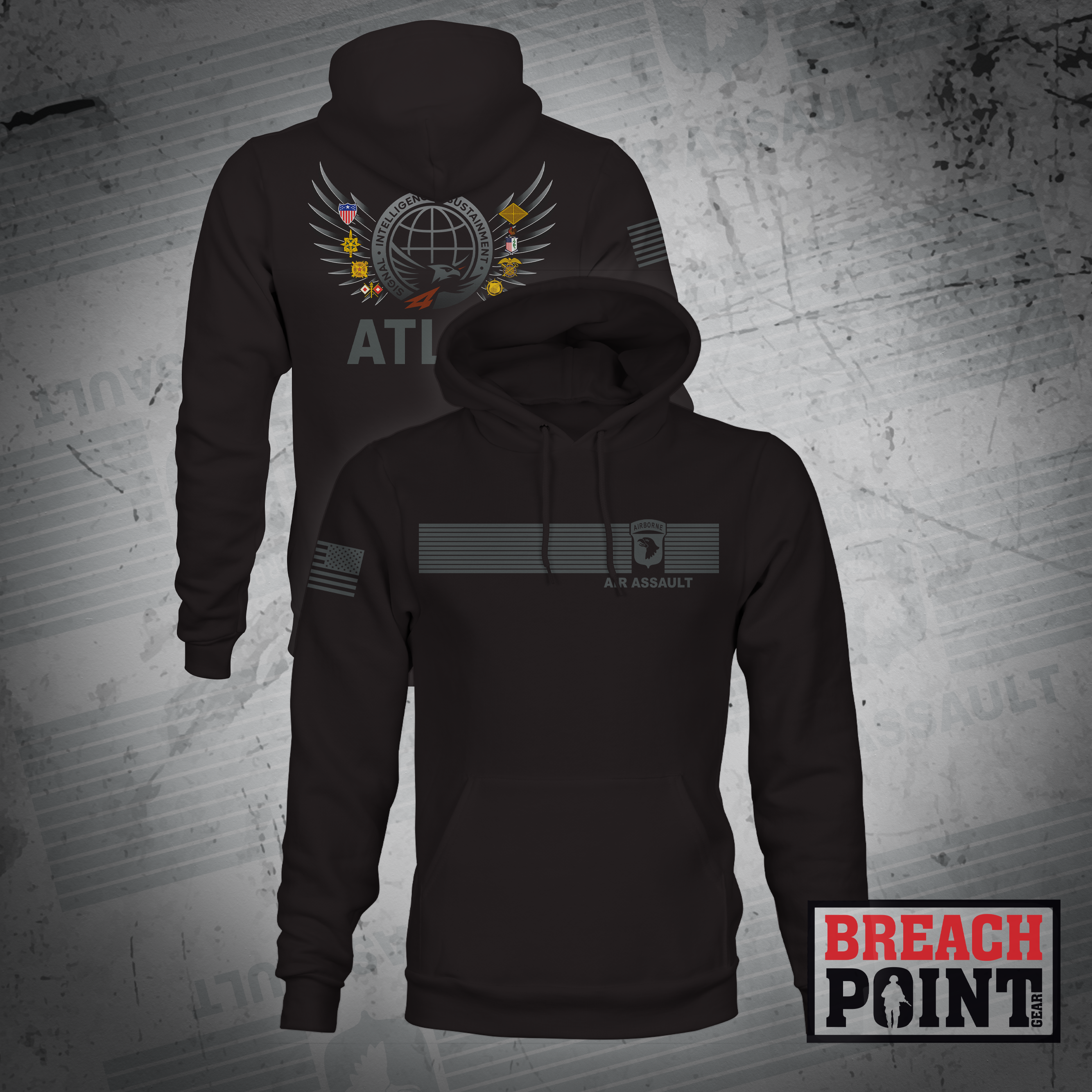 "ATLAS" SIS/Headquarters and Headquarters Battalion, 101st Airborne Division - Hoodie (B86-3)