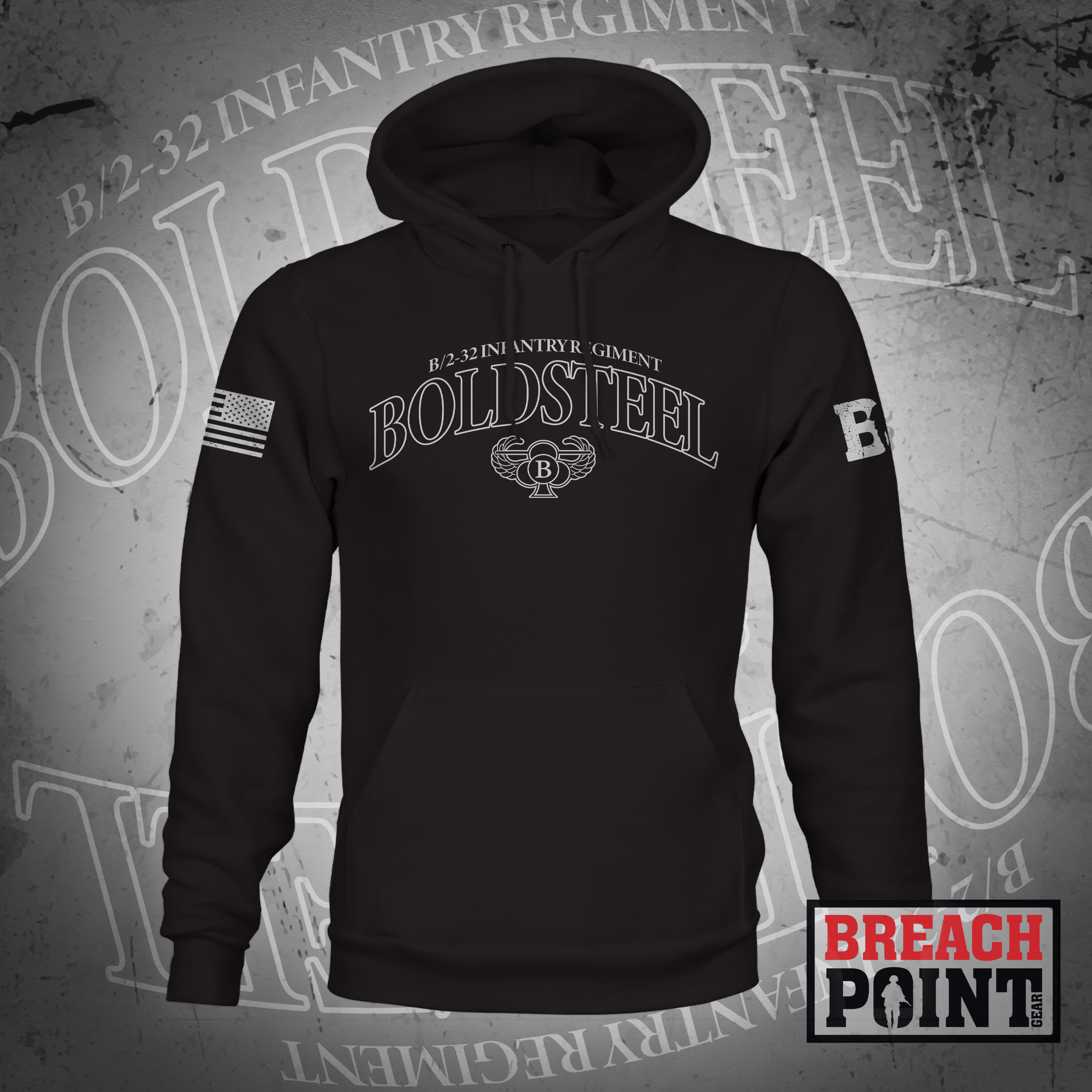 "BOLDSTEEL" 2-32 Field Artillery Regiment - Hoodie (B81-BP)