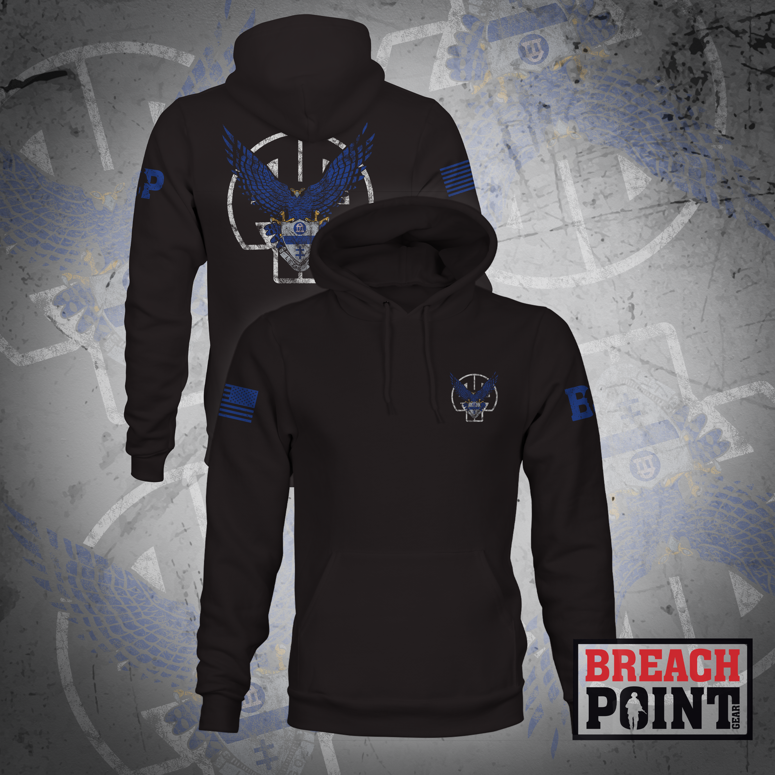"BLUE FALCONS" 3-325th Parachute Infantry Regiment - Hoodie (A31_BP-1)