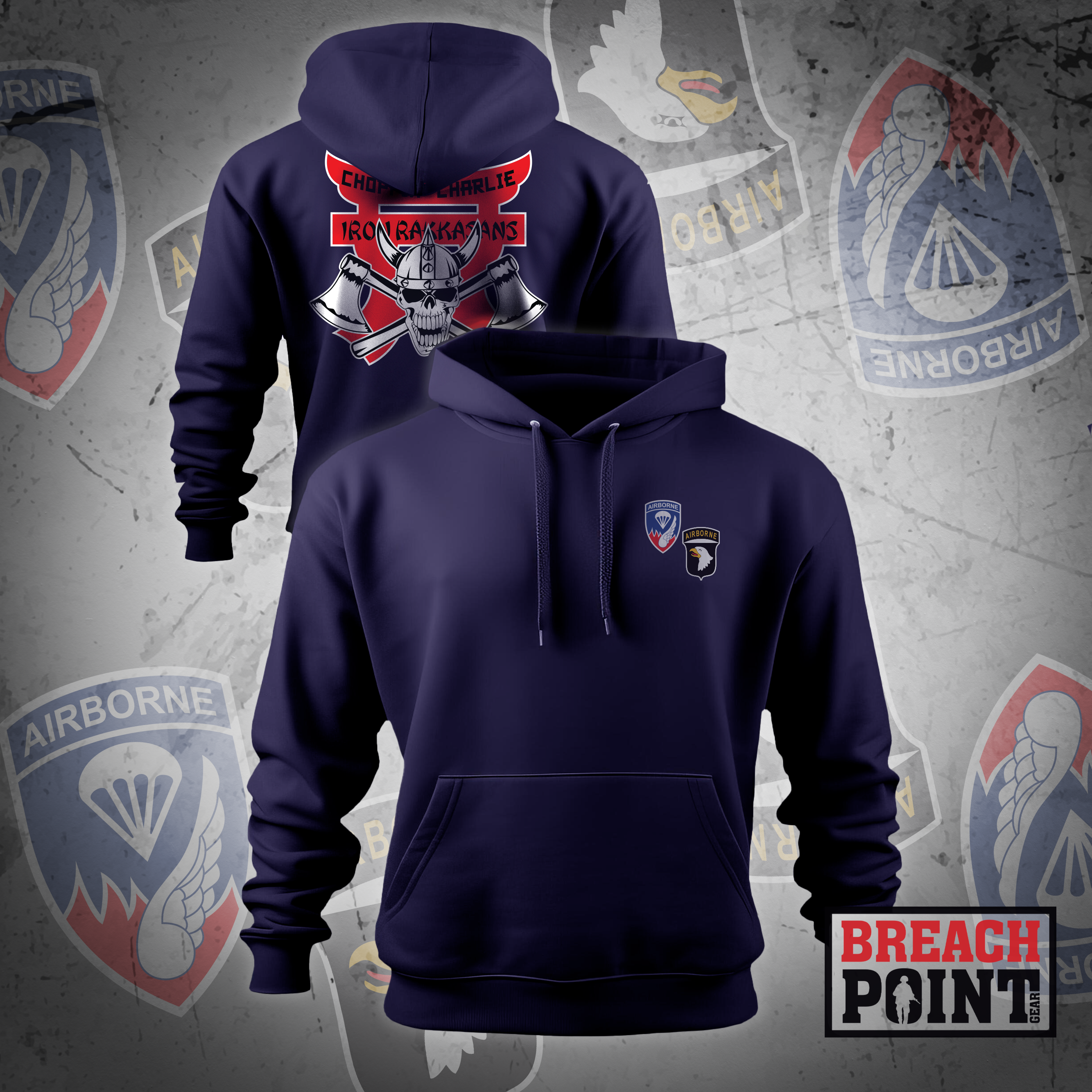 "CHOPPIN' CHARLIE" C/3-187th Infantry Regiment - Hoodie (1)