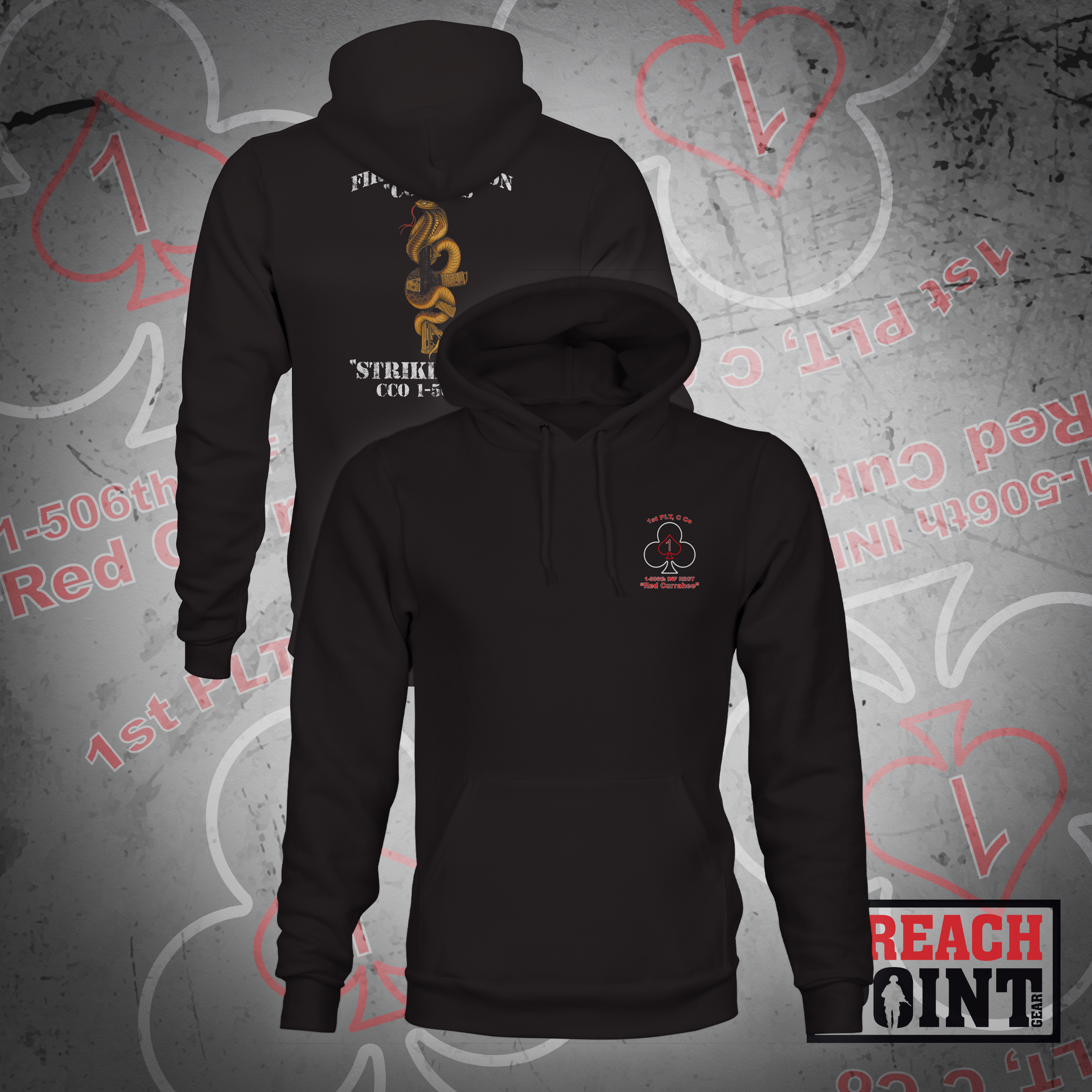 "COBRAS" 1/C/1-506th Infantry Regiment - Hoodie (B78)